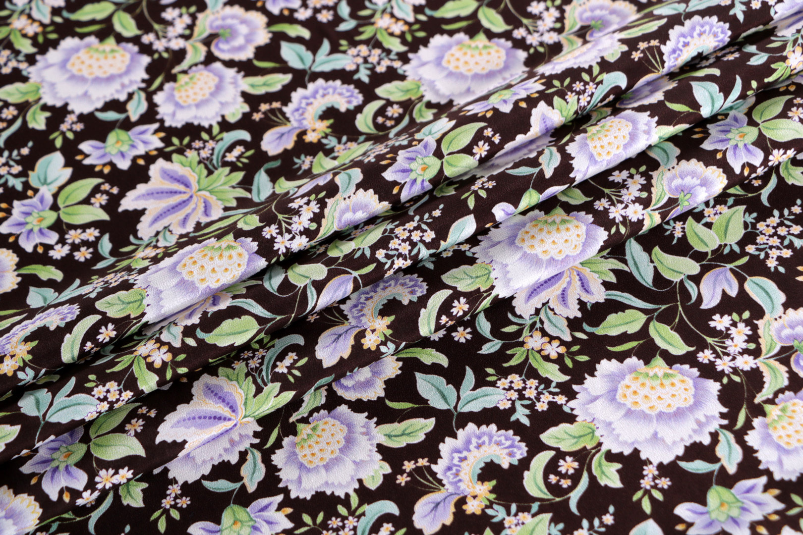 Brown, Purple Silk fabric for dressmaking