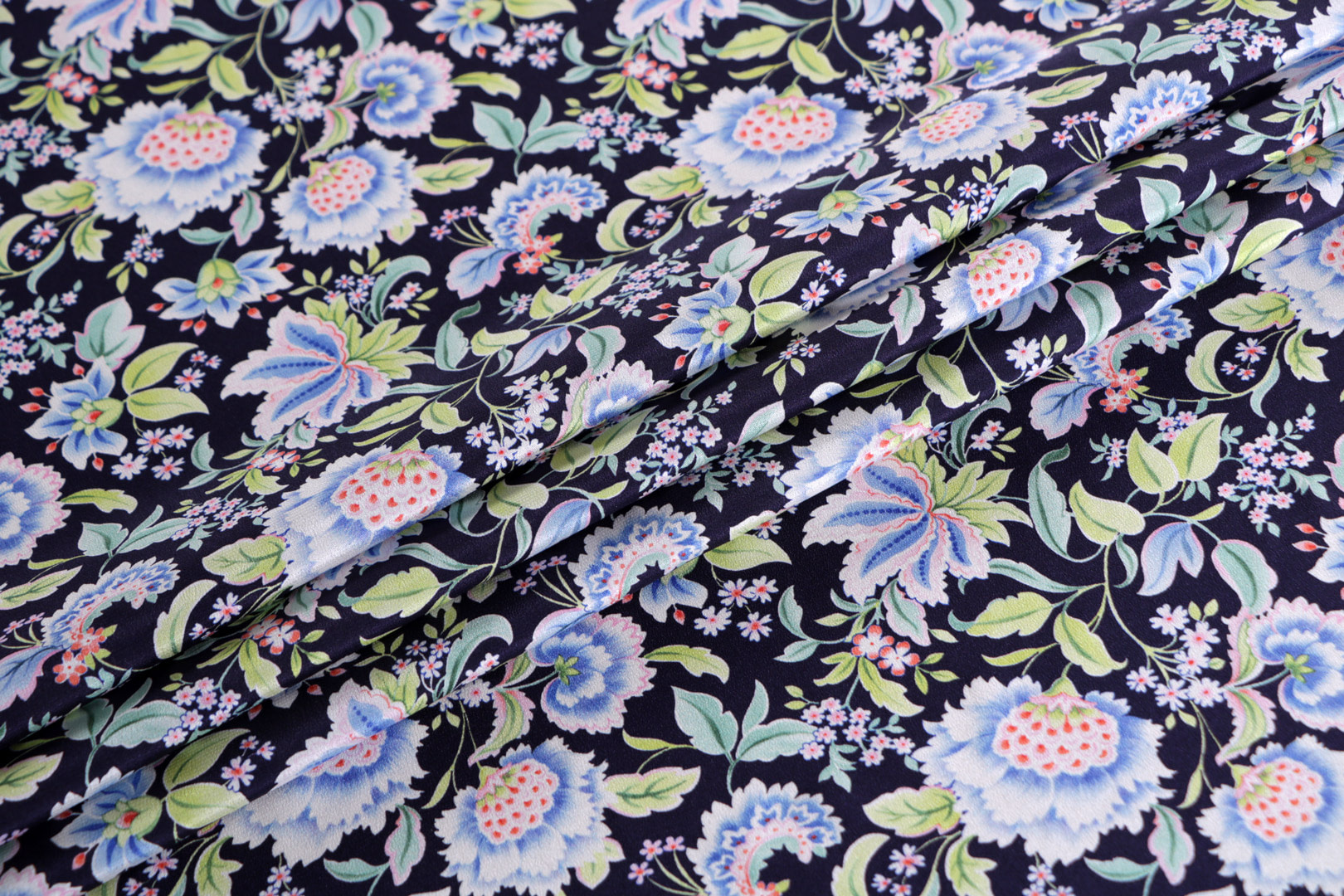 Blue Silk Apparel Fabric ST000671