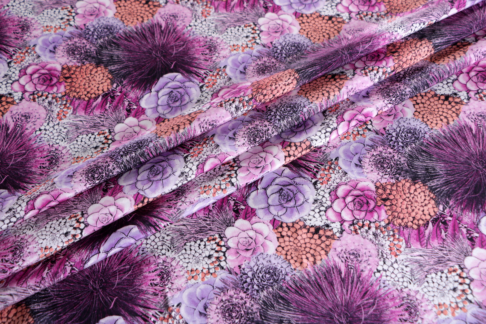 Pink Silk fabric for dressmaking