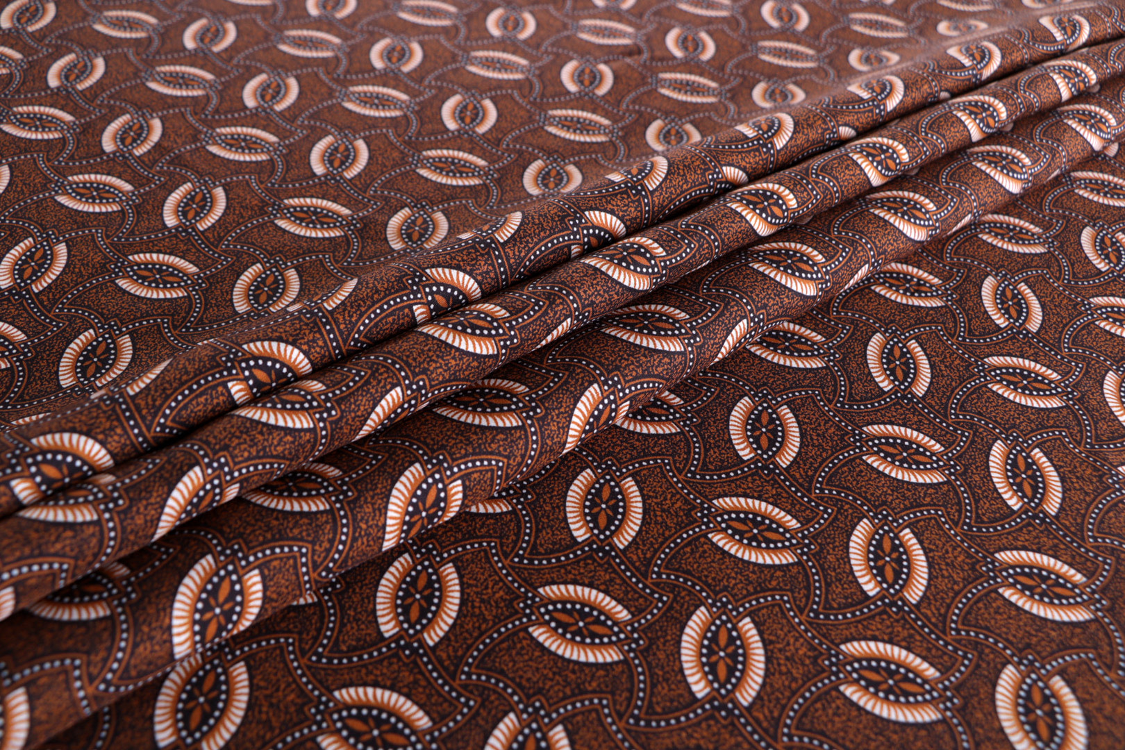 Brown Viscose Muslin fabric for dressmaking