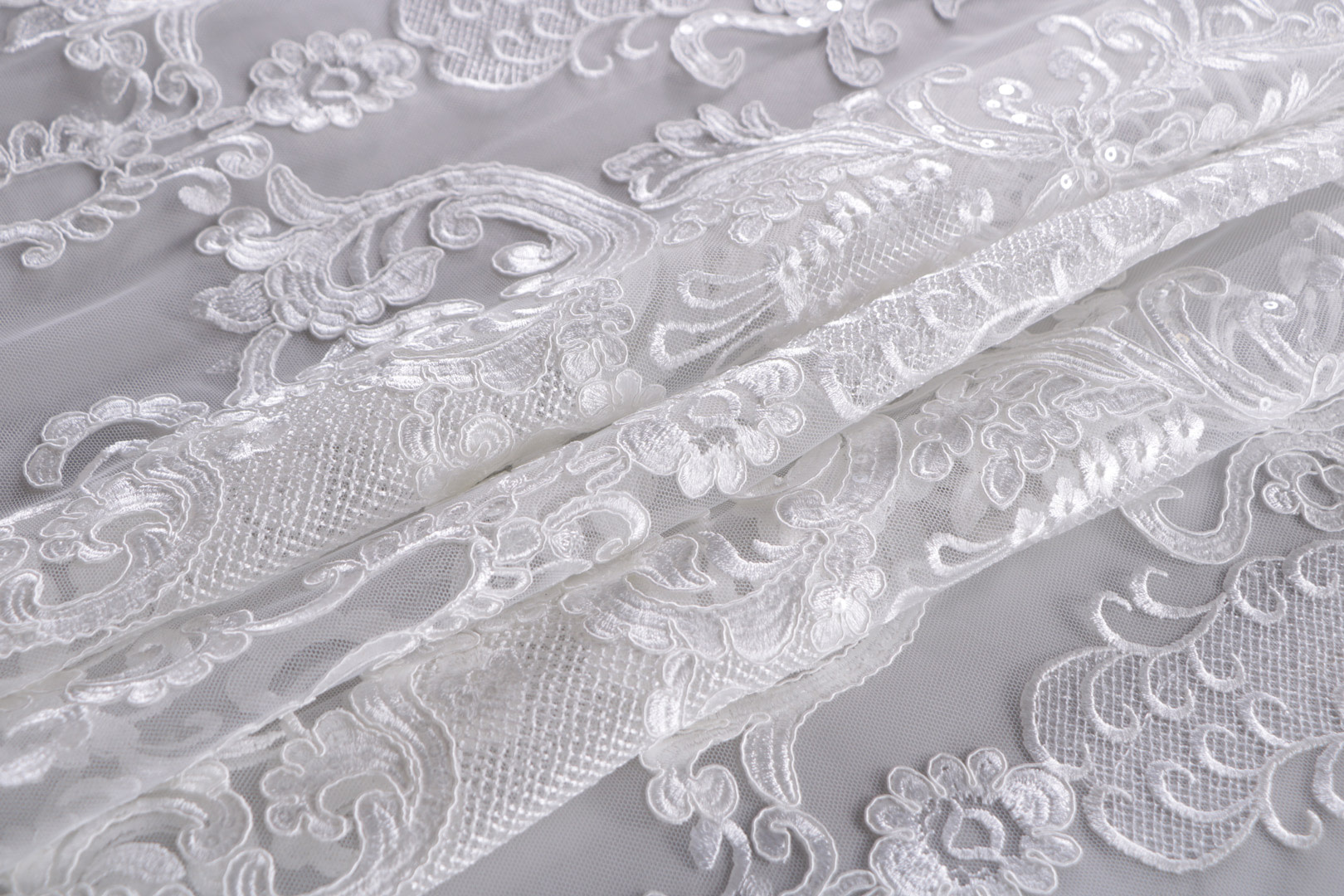 White Polyester Apparel Fabric TC001119