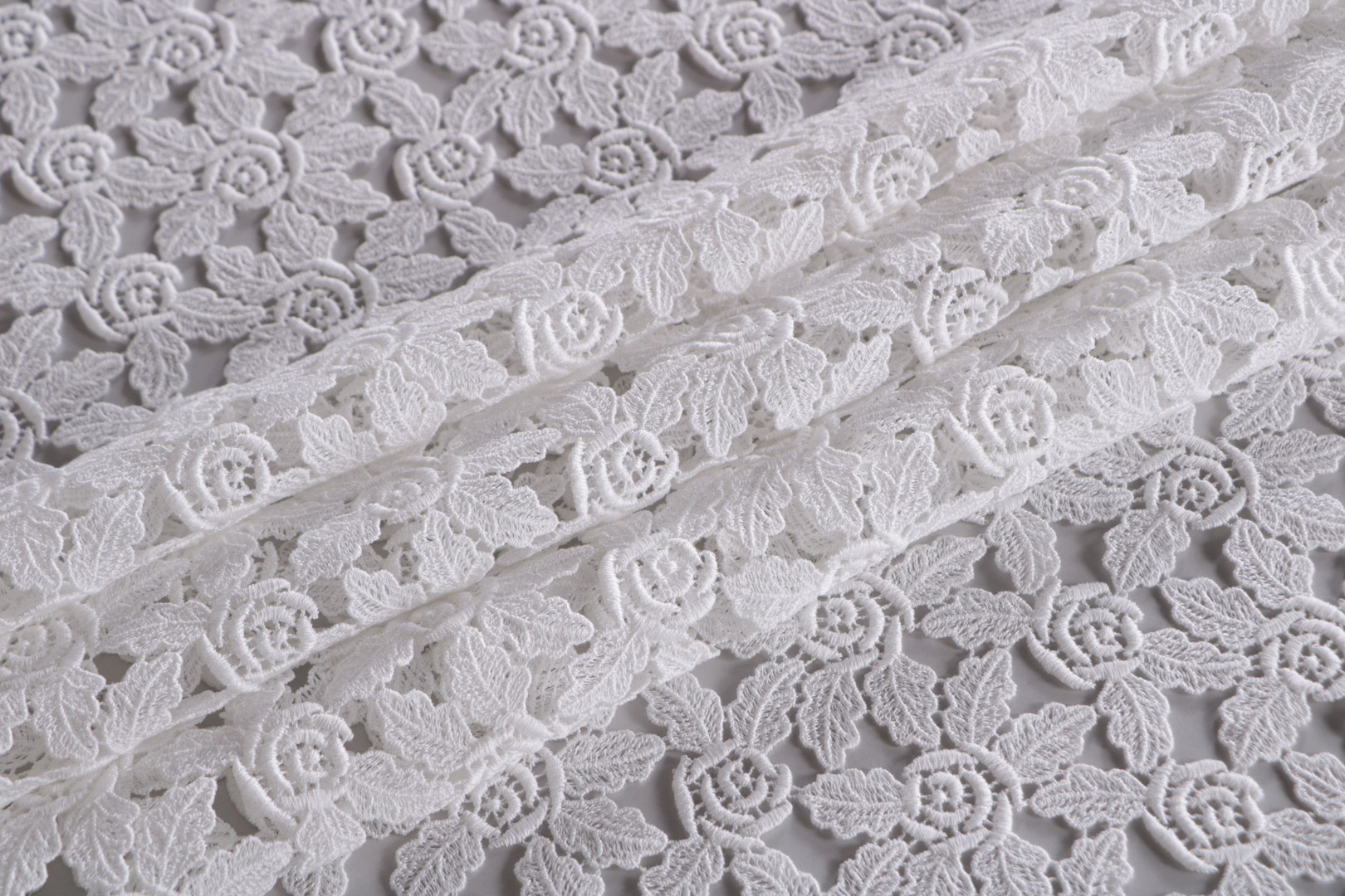 Tessuto Bianco in Cotone, Poliestere per Abbigliamento TC001129