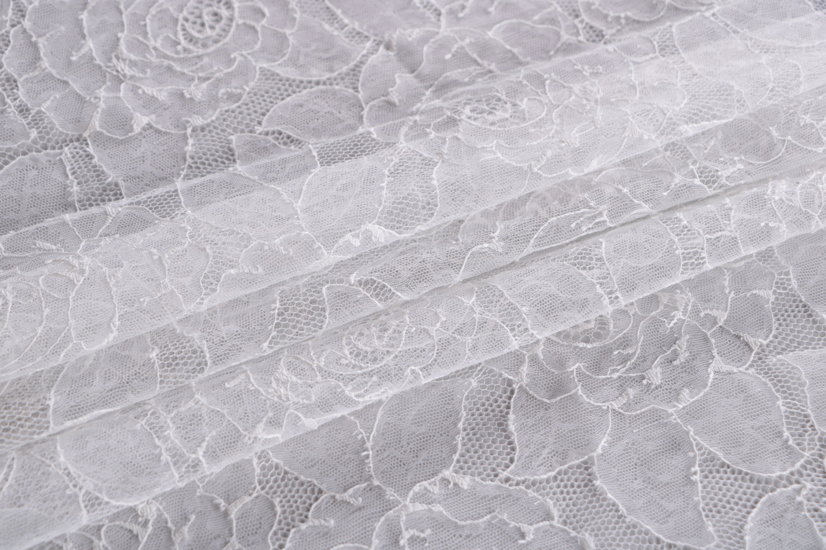 White Cotton, Polyester Apparel Fabric TC001131