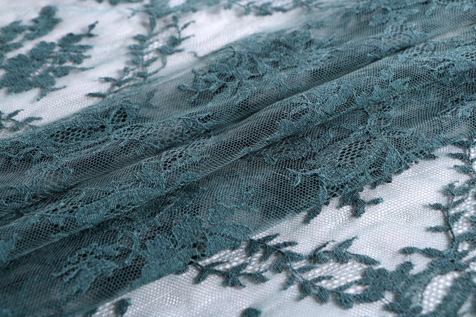 Green Cotton, Polyester Apparel Fabric TC001137