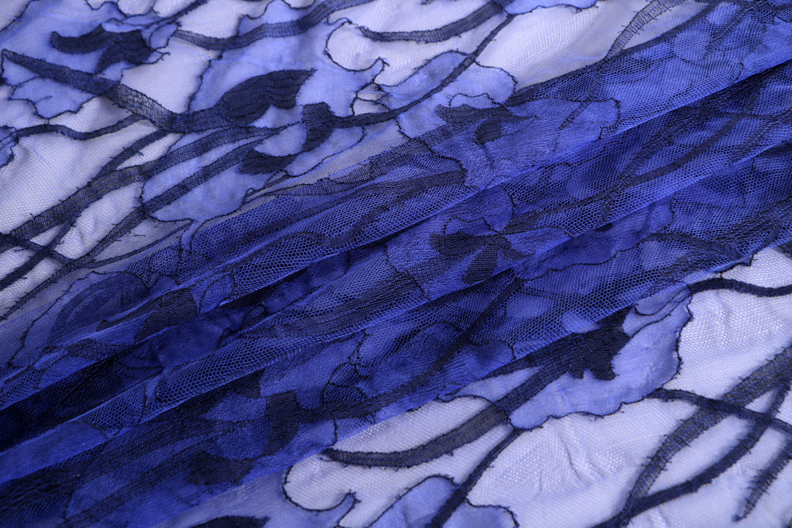 Tissu Couture Bleu en Coton, Polyester TC001139