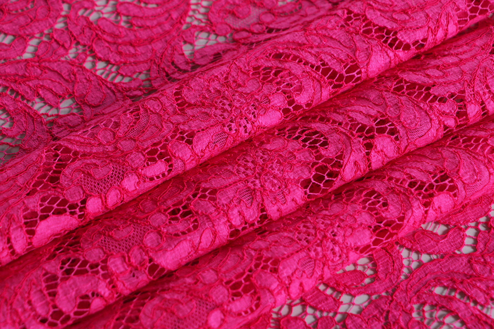 Fuxia Cotton, Polyester, Viscose fabric for dressmaking