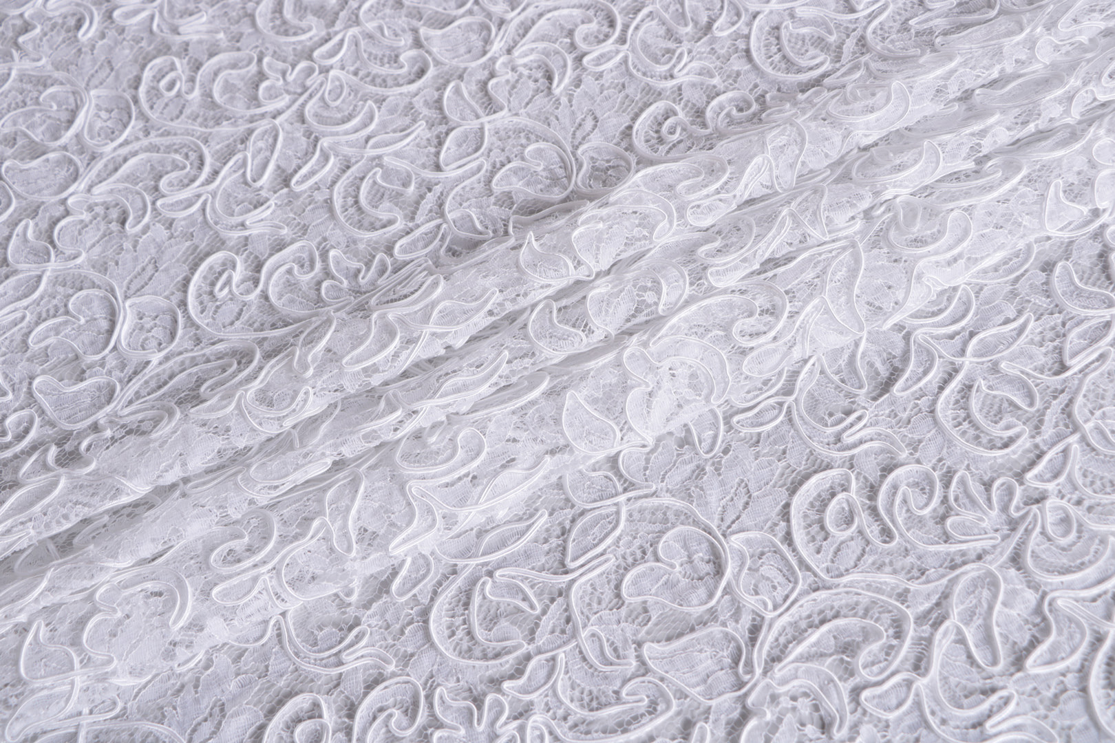 White Polyester, Viscose Apparel Fabric TC001177
