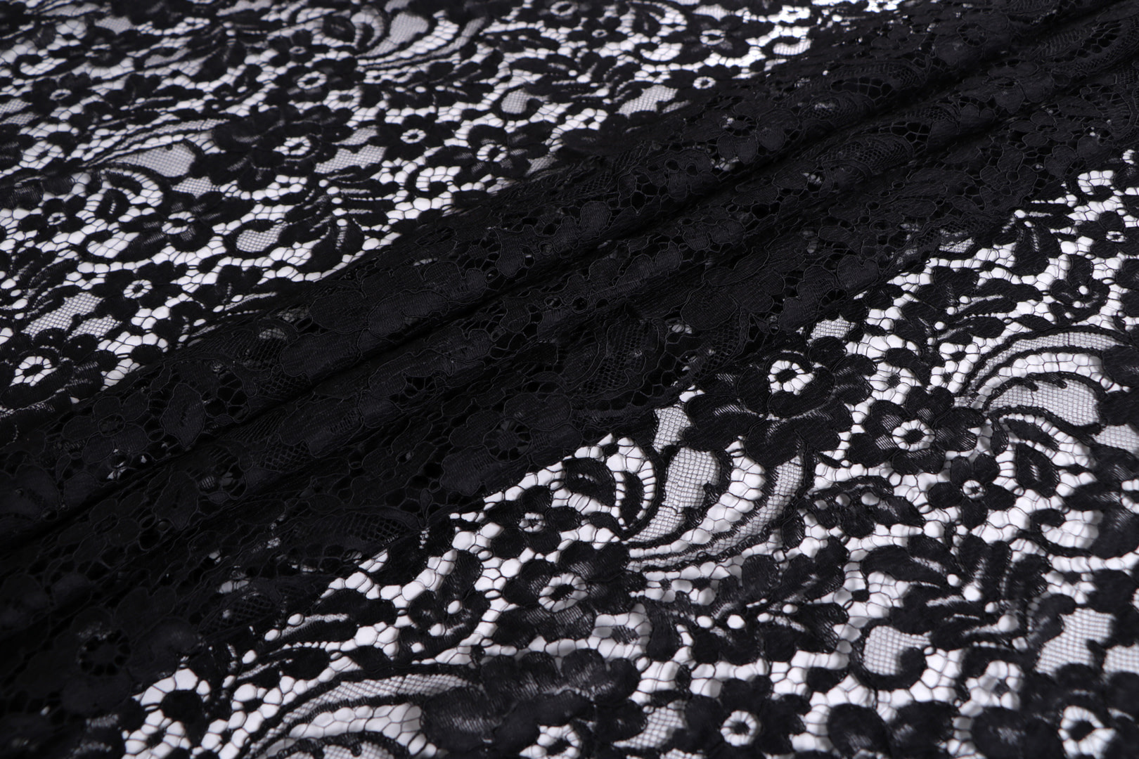 Tissu Couture Noir en Coton, Polyester, Viscose TC001181