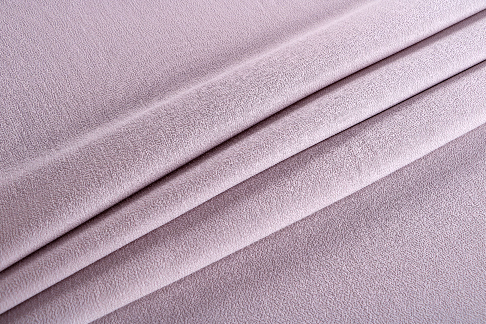 Gray organic double-faced wool crepe fabric