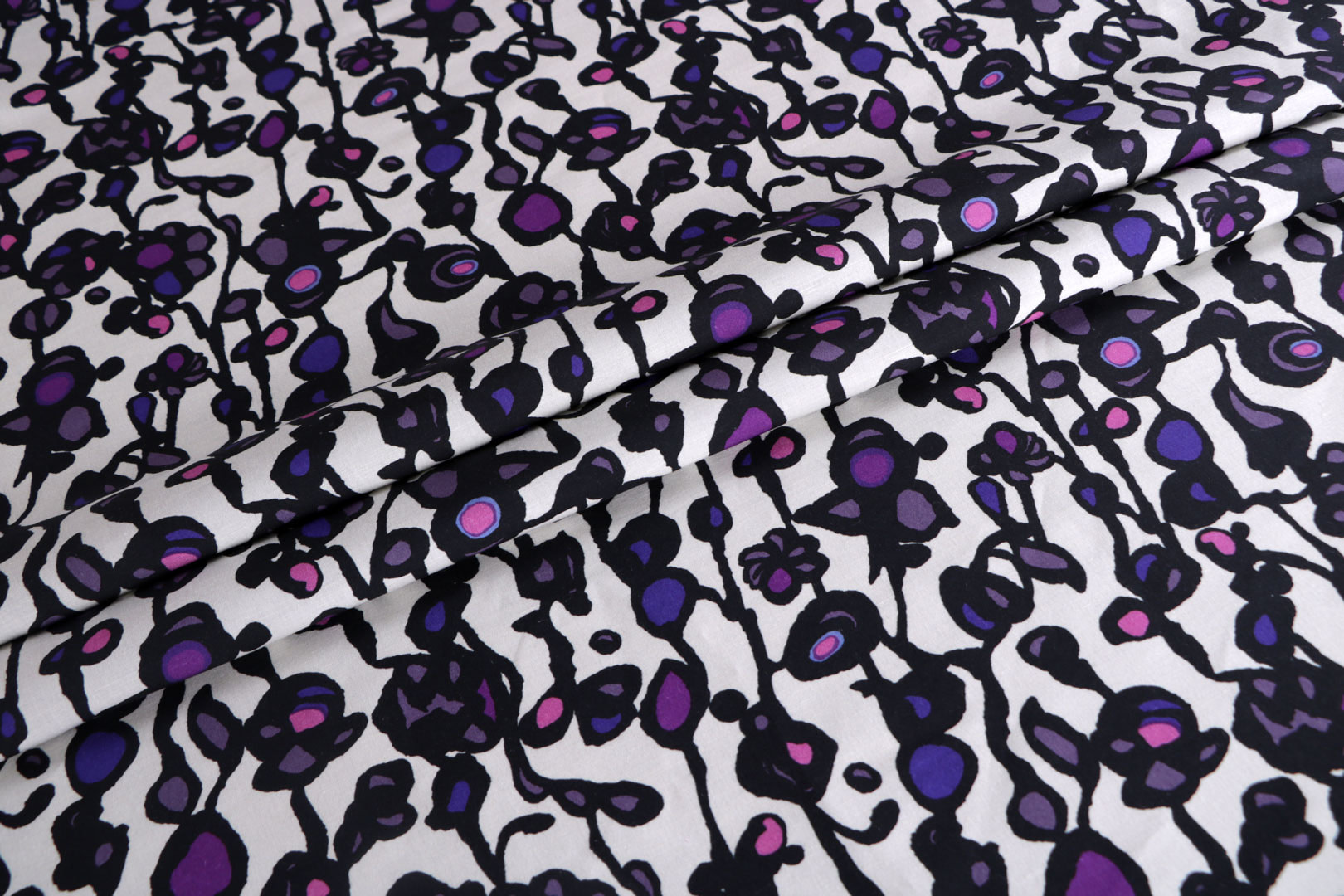 Black, Purple, White Linen, Viscose Linen Blend fabric for dressmaking