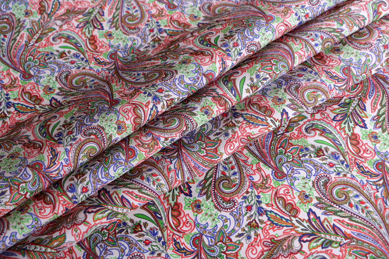 Blue, Red Silk Habutai Apparel Fabric ST000521