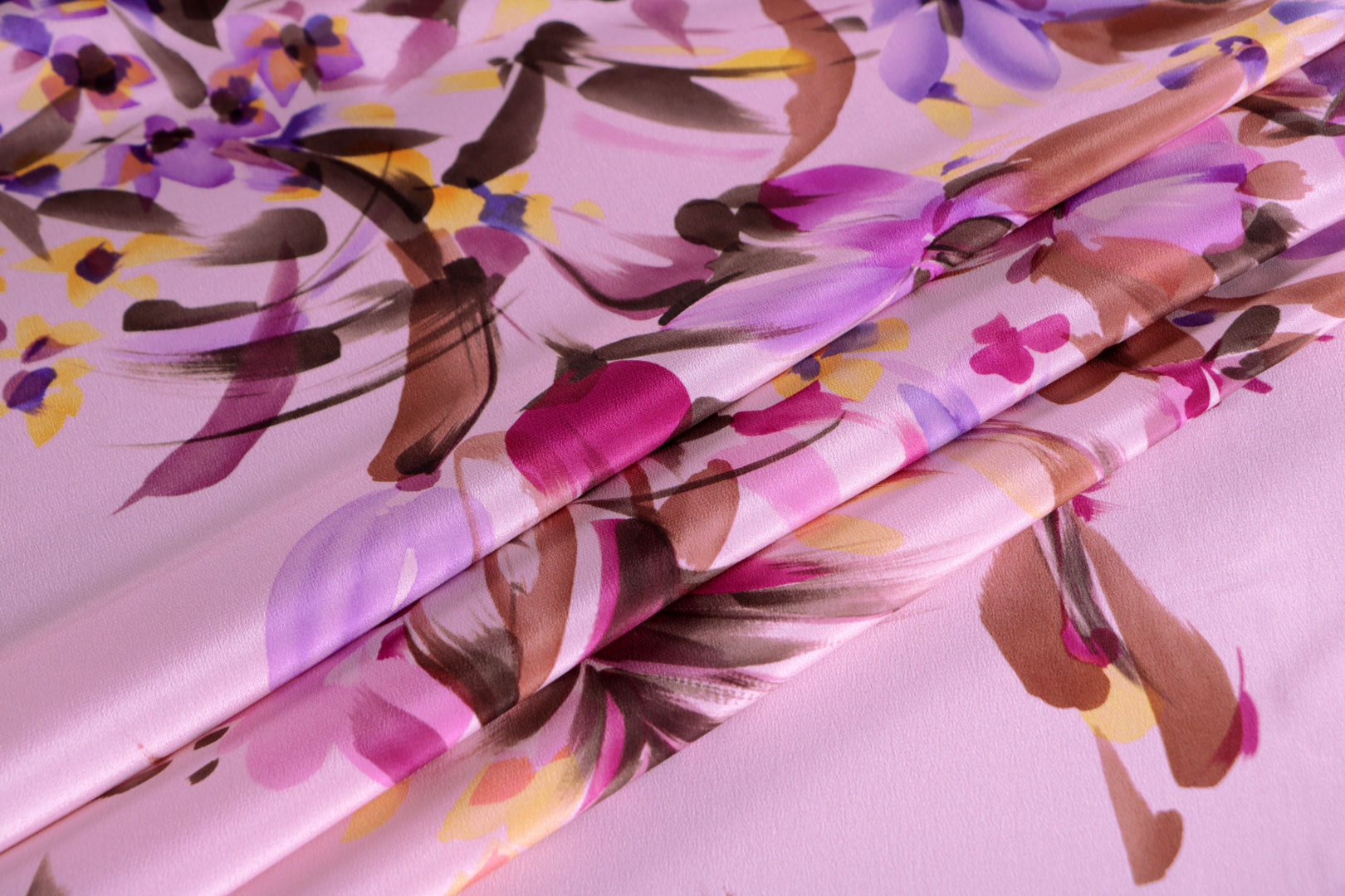 Fuxia, Pink, Purple Silk Crêpe de Chine Apparel Fabric ST000638