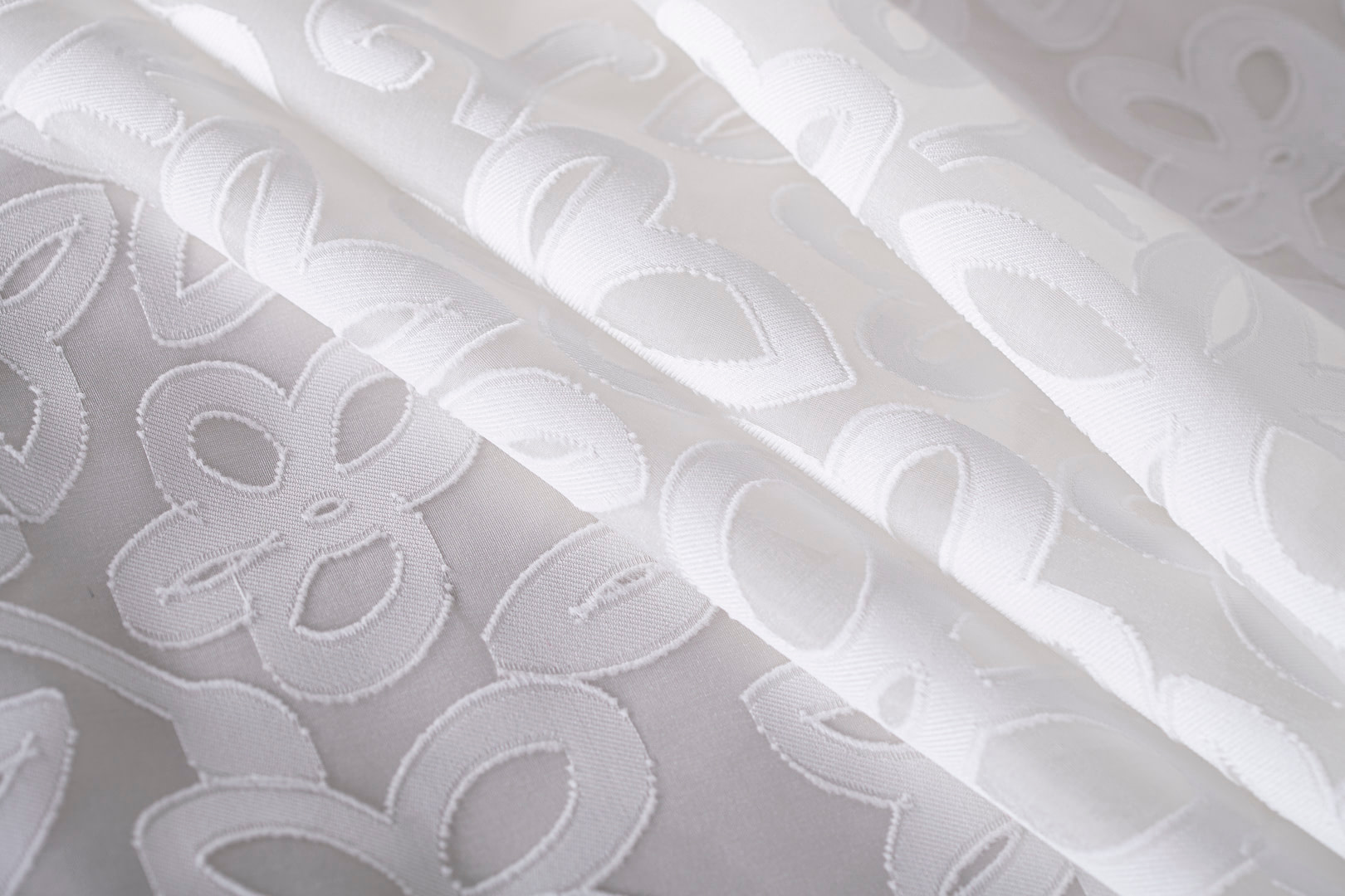 Tissu Couture Blanc en Polyester, Soie TC000791