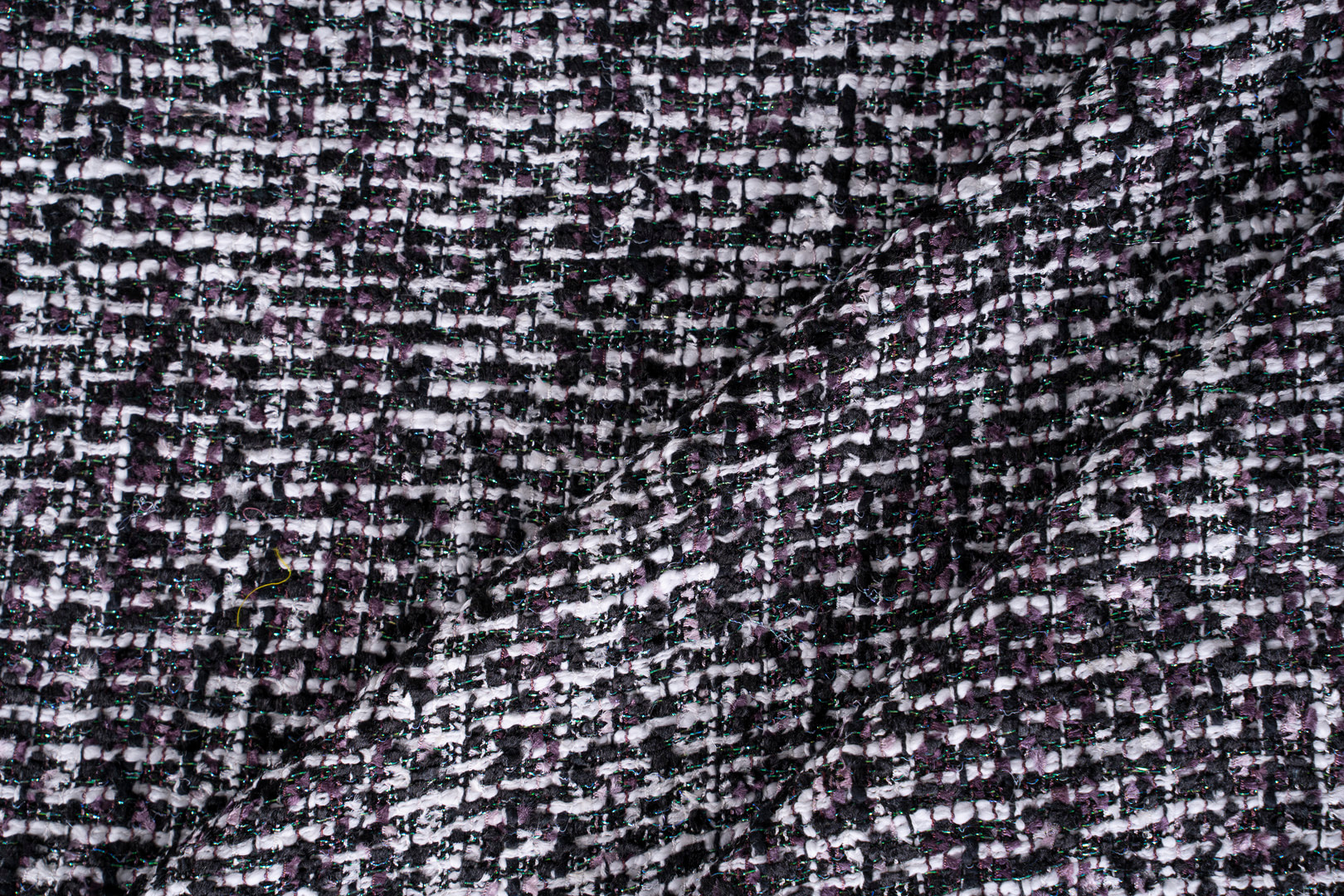 Black, Purple, White Cotton, Viscose fabric for dressmaking