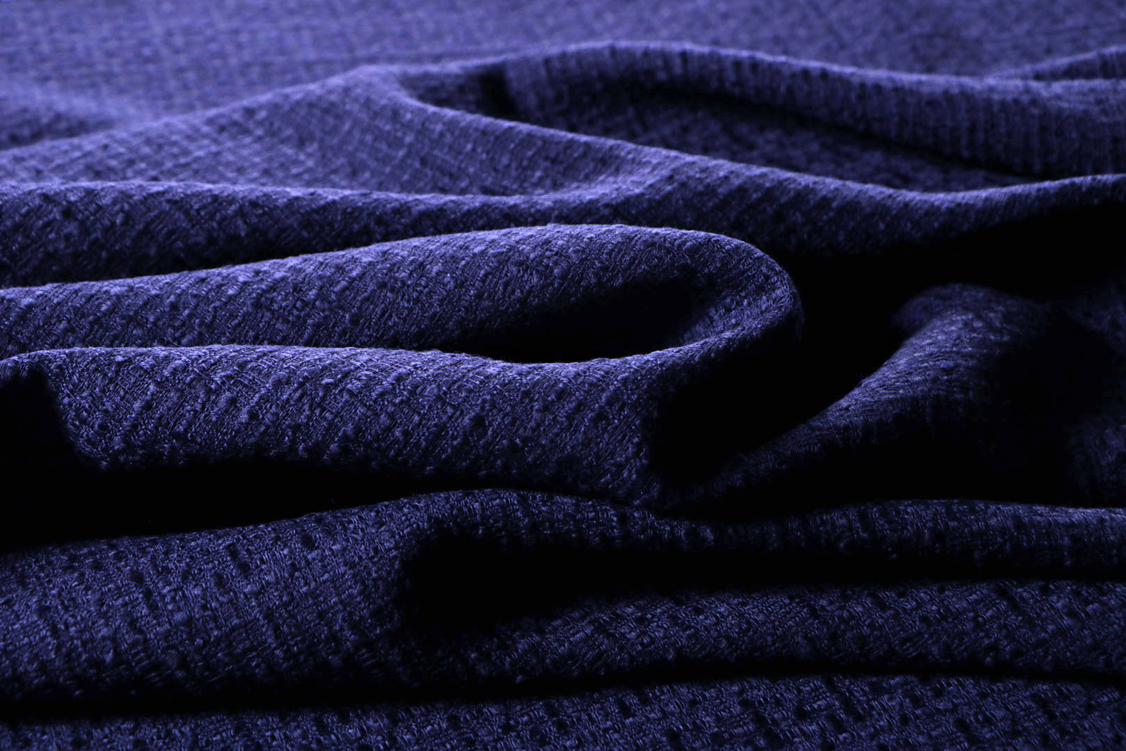 Blue Polyester, Wool fabric for dressmaking