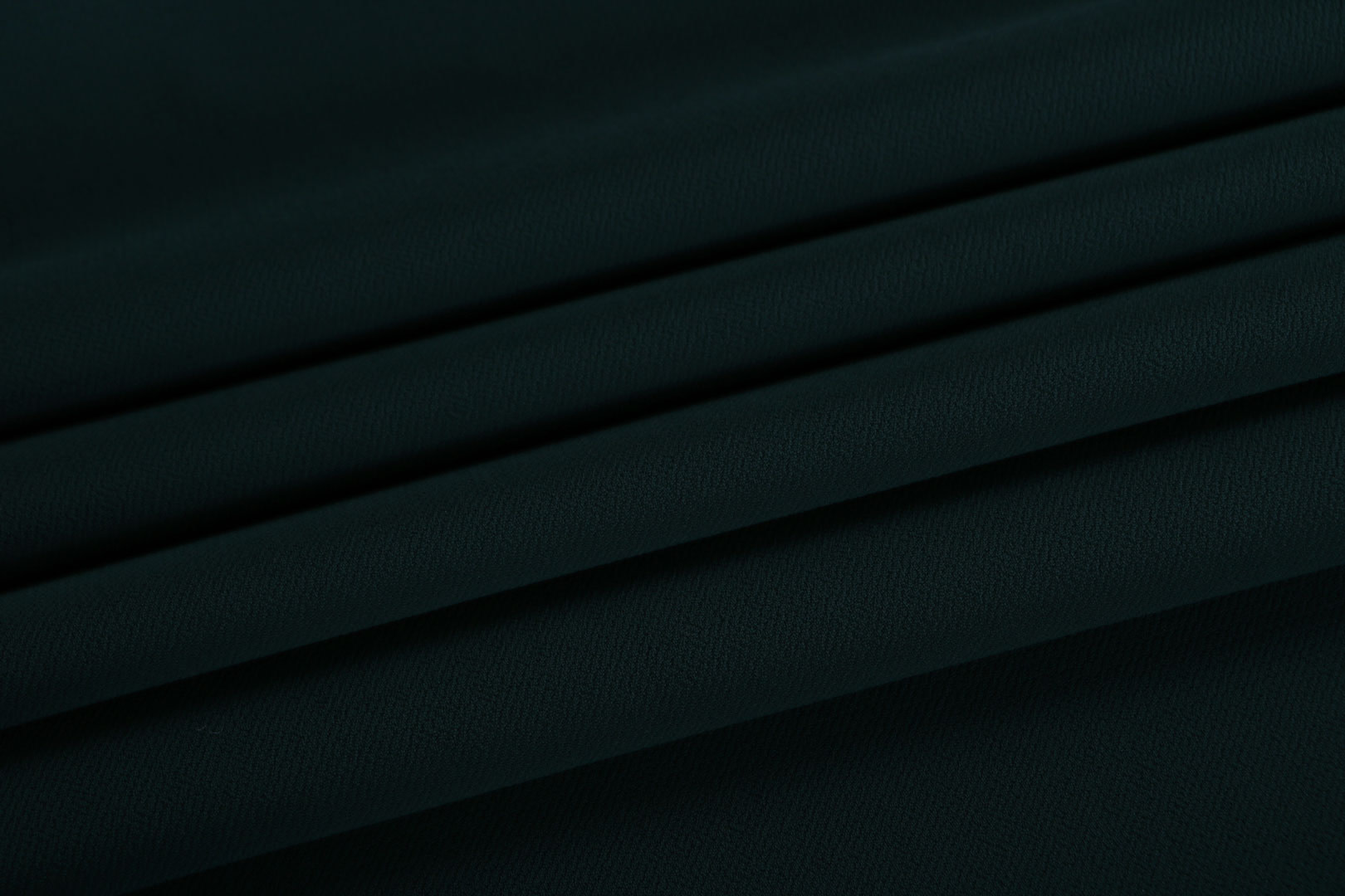 Tissu Microfibre Crêpe Vert Pétrole en Polyester pour vêtements