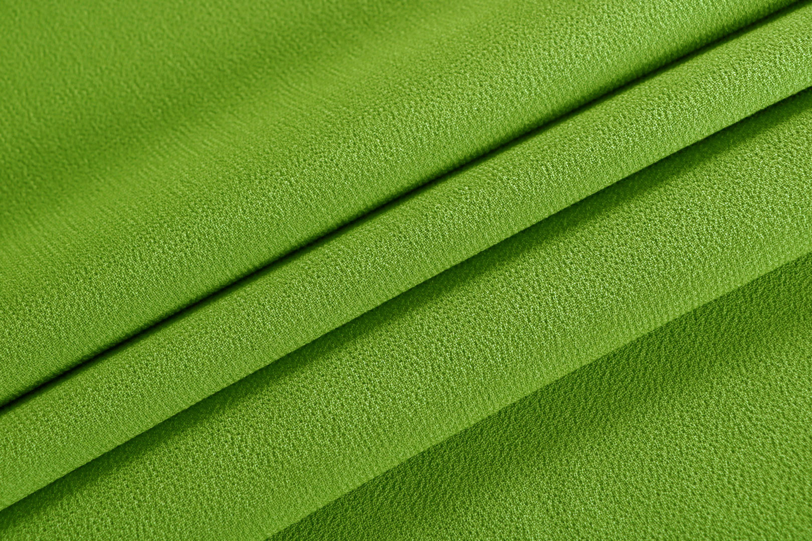 Tissu Double crêpe de laine Vert Greenery en Laine pour vêtements