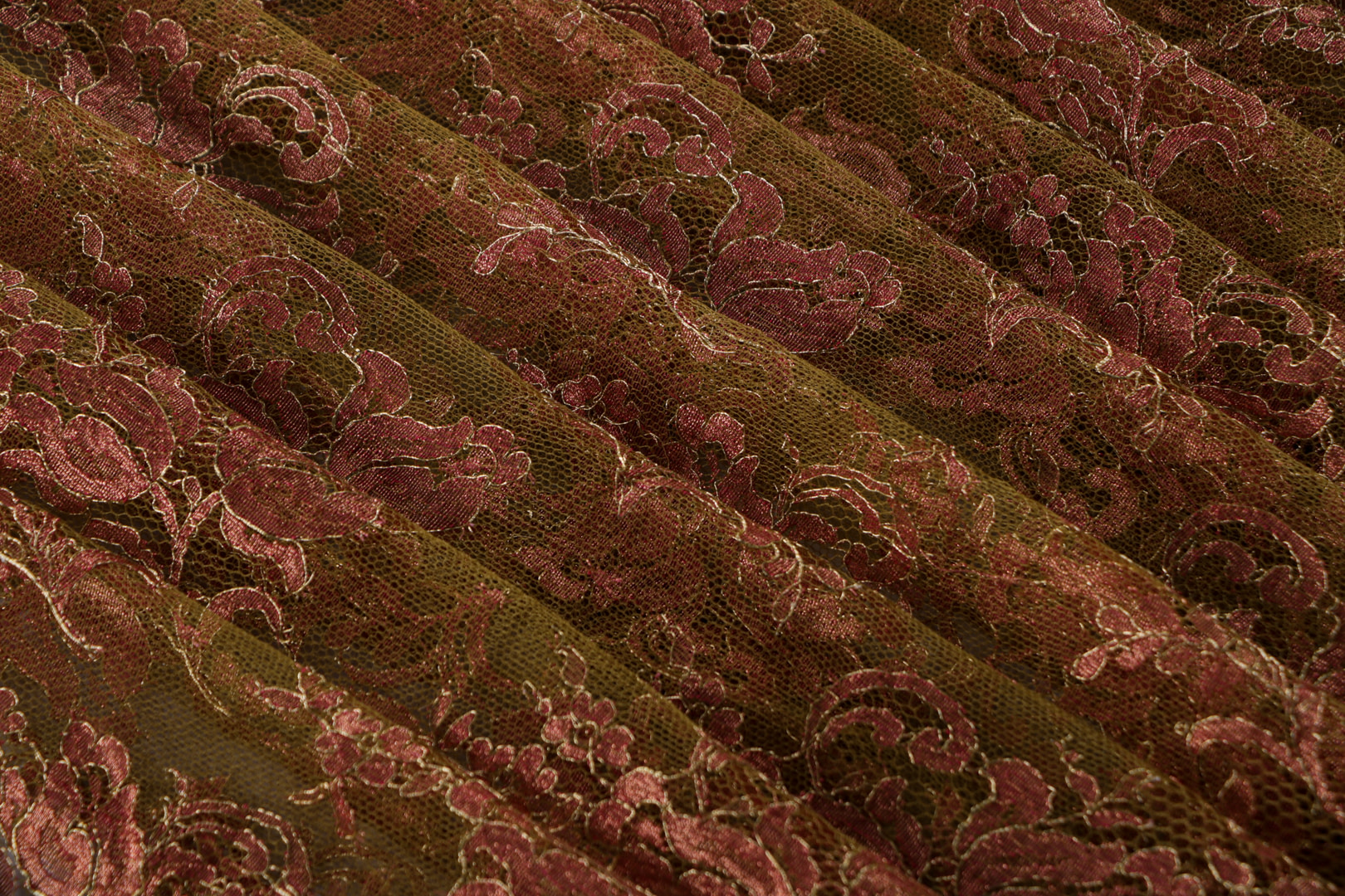 Green Polyester, Viscose Apparel Fabric TC000973