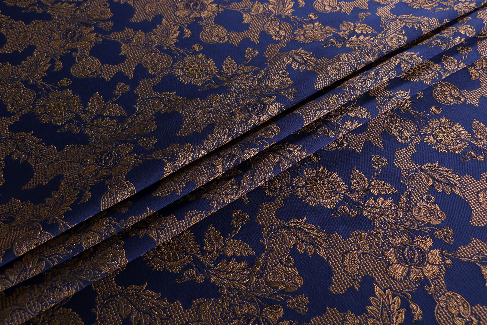 Tissu Couture Bleu, Marron en Polyester, Viscose TC001000