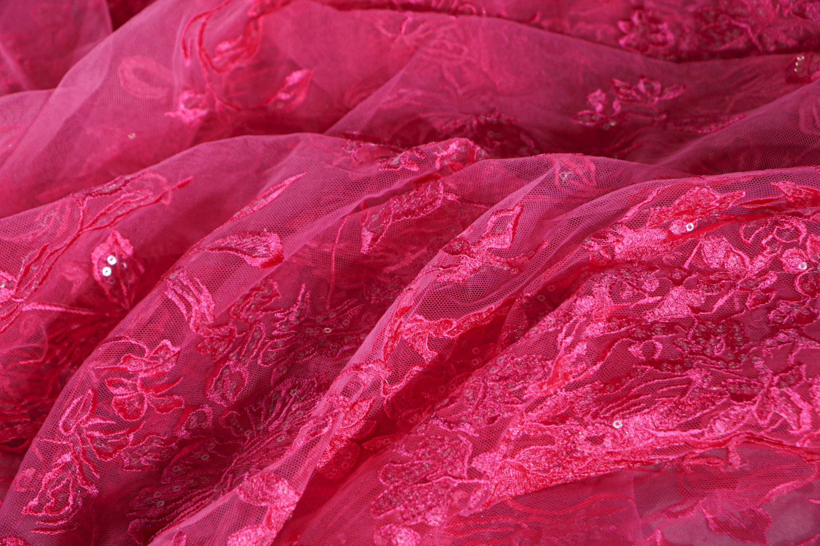Tissu Couture Fuchsia en Polyester, Viscose TC001015