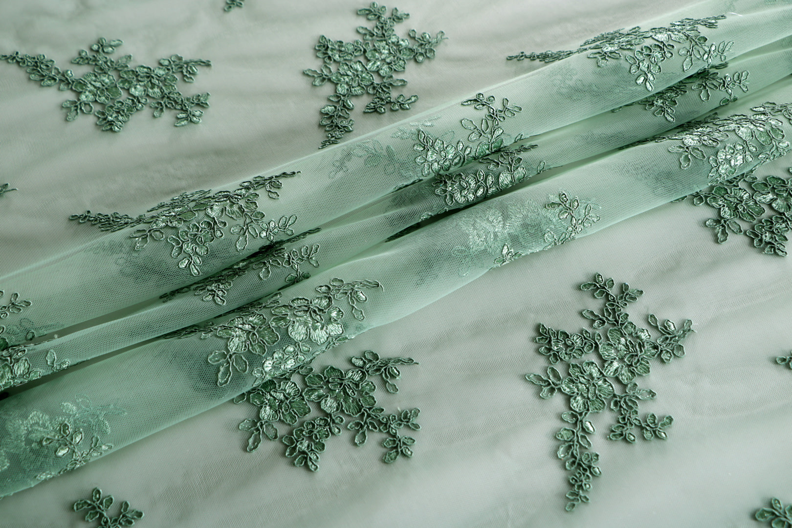 Tissu Couture Vert en Polyester TC001084
