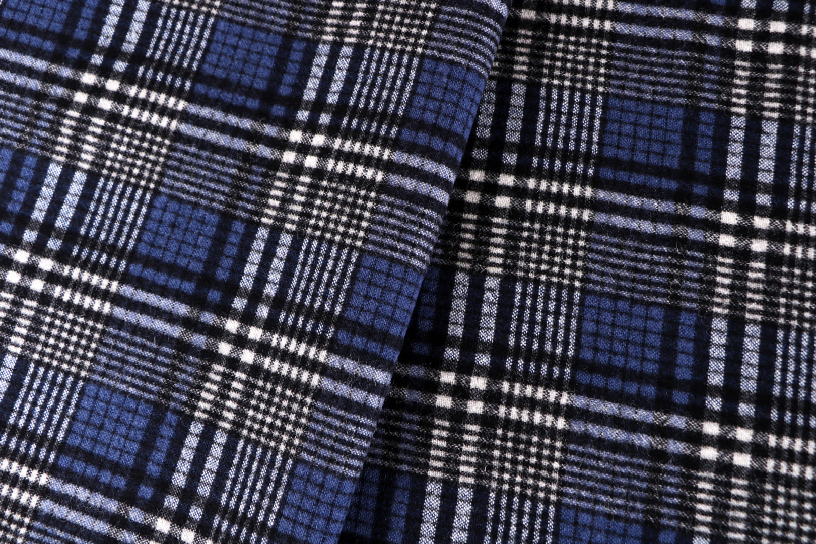 Blue Cashmere, Cotton, Wool Apparel Fabric TC001111