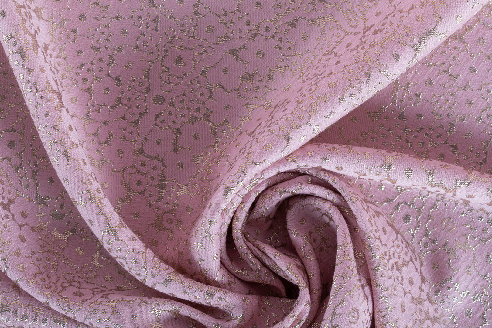 Pink Polyester, Silk, Wool Apparel Fabric UN001237