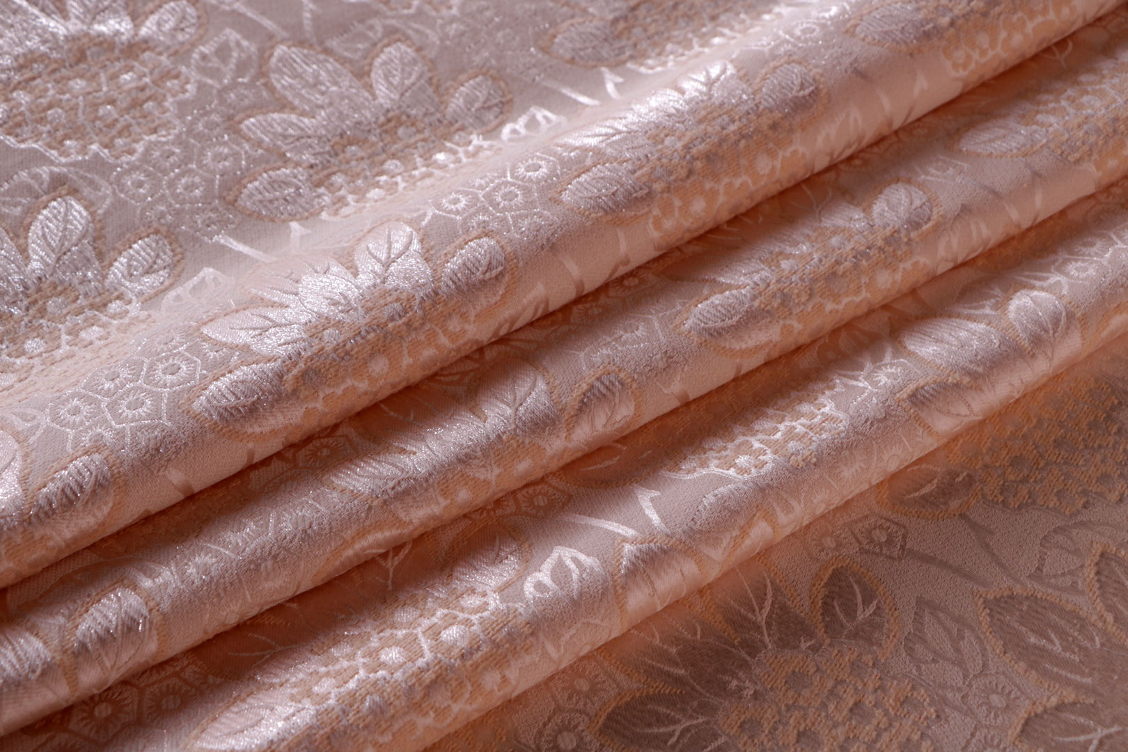 Pink Cotton, Polyester, Silk, Wool Apparel Fabric UN001271