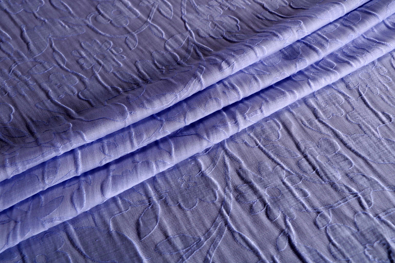 Tissu Couture Bleu, Violet en Lin, Soie UN001297
