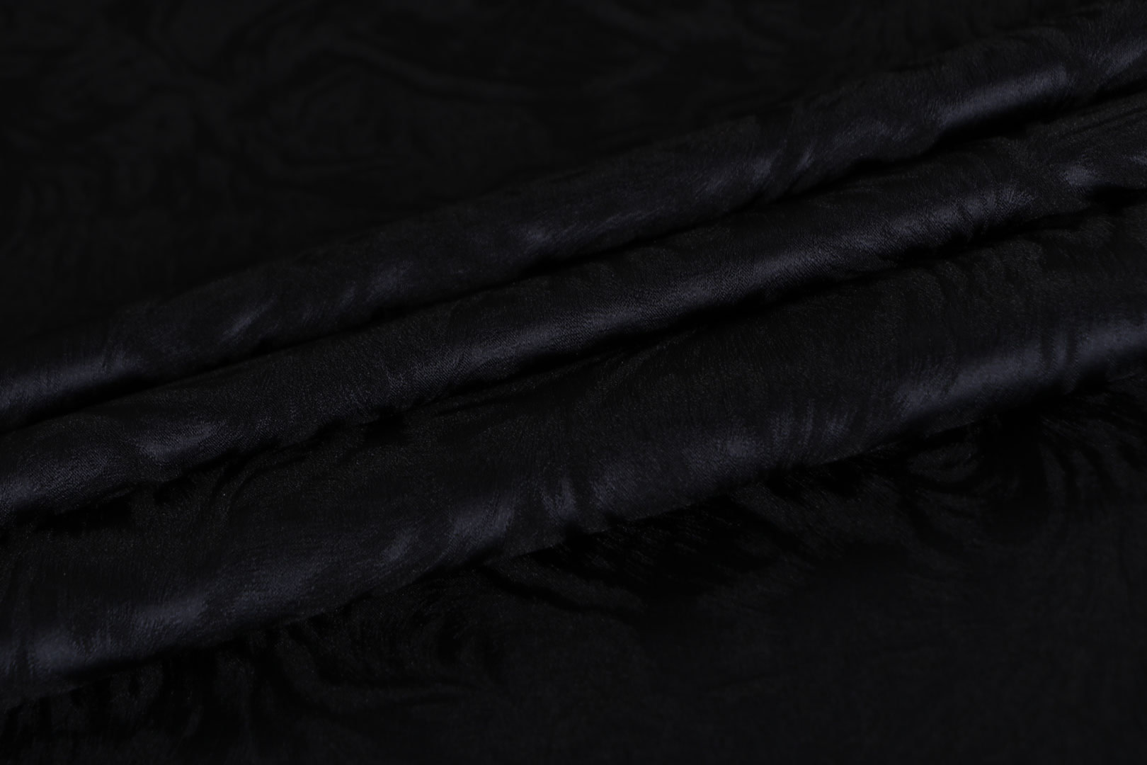 Black Polyester, Stretch Apparel Fabric UN001348