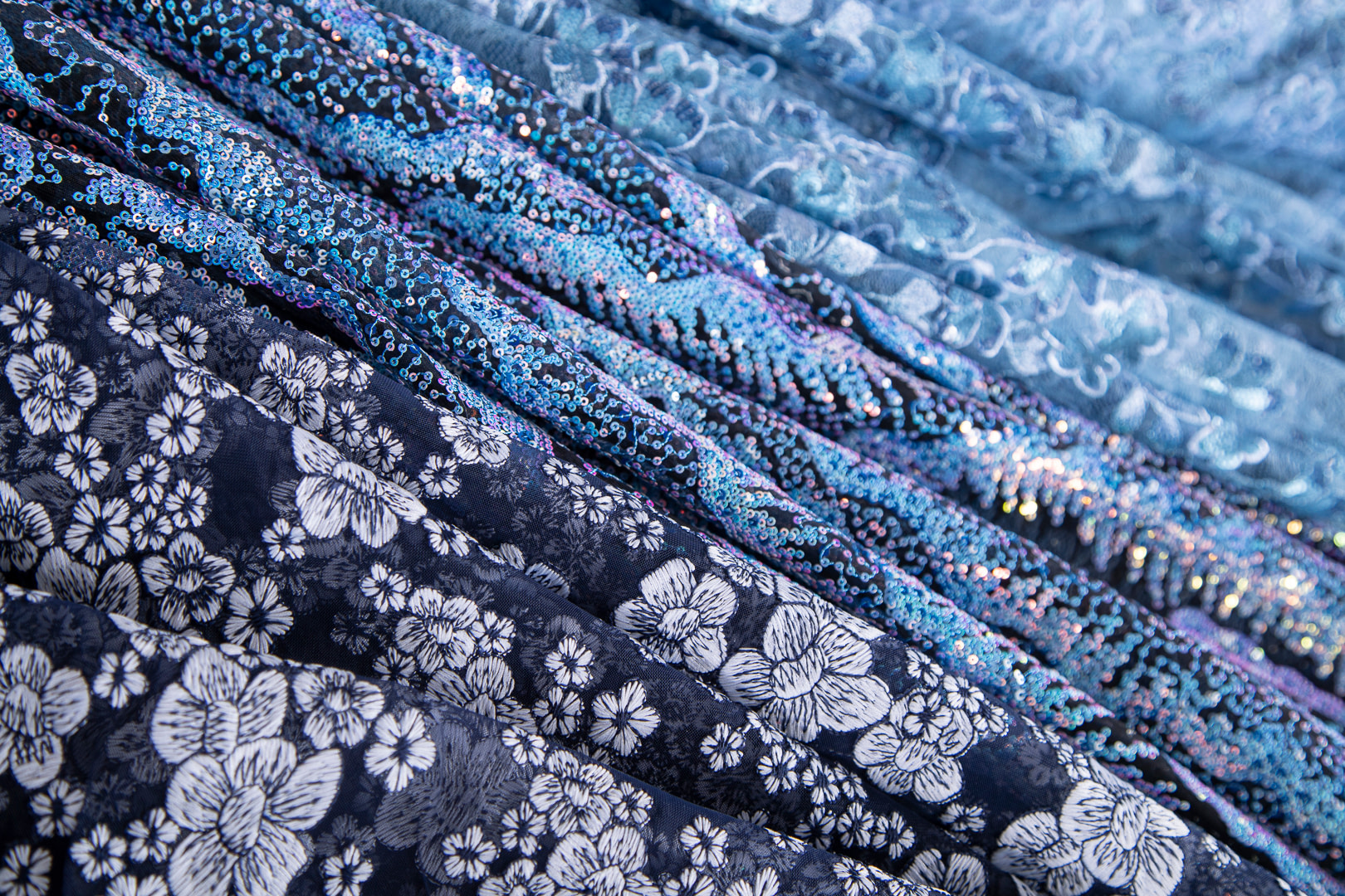 Embroidered and sequined fabrics | new tess