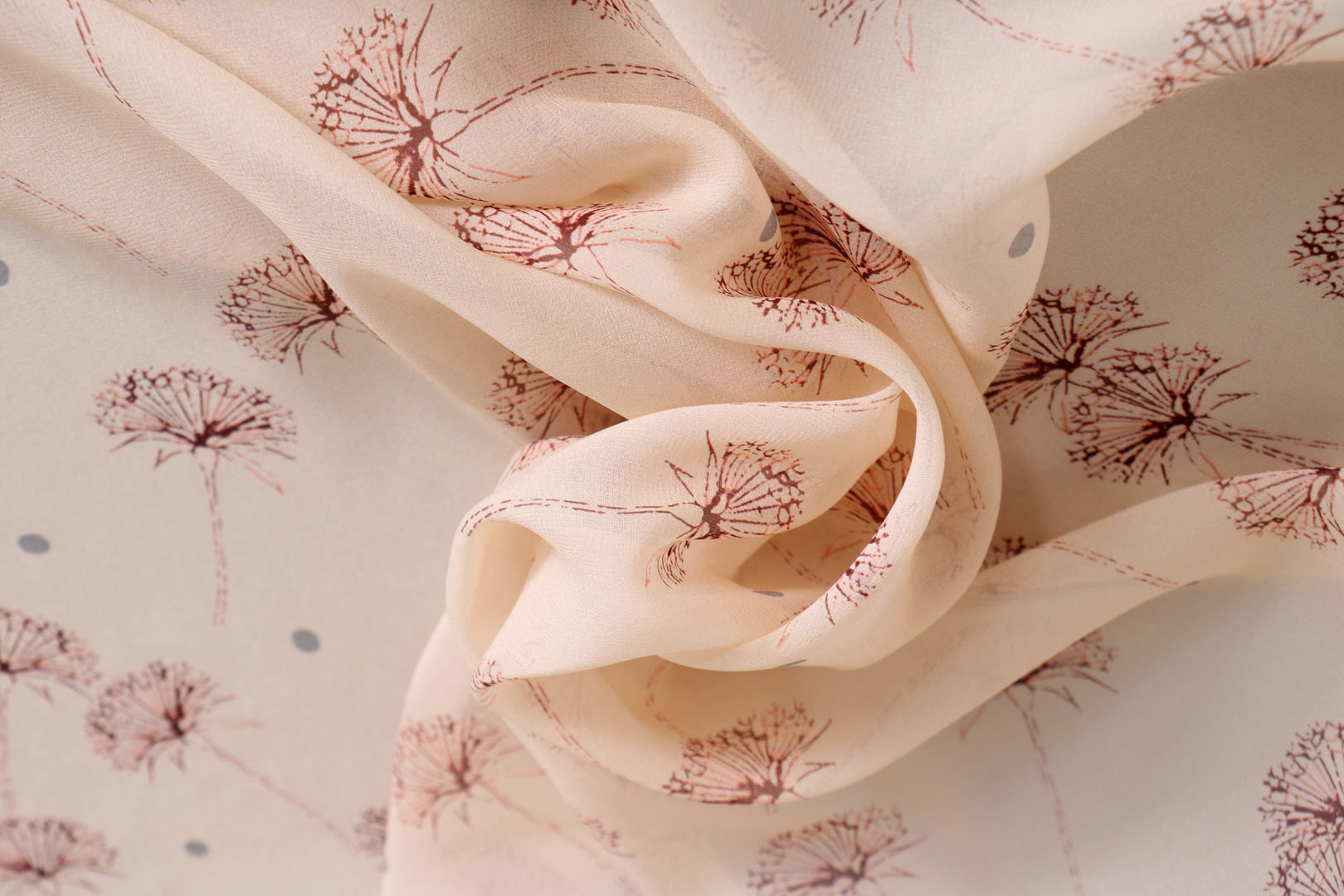 Tissu Couture Georgette Orange, Rose en Soie ST000245