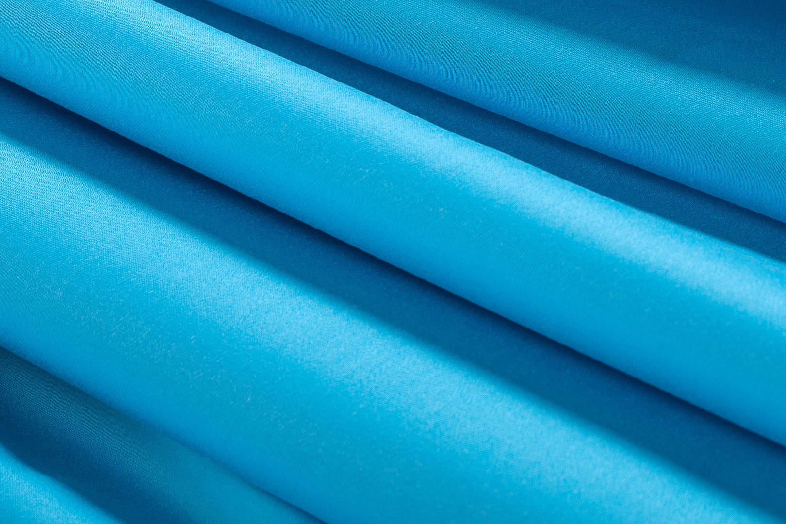 Turquoise blue stretch cotton satin fabric | new tess