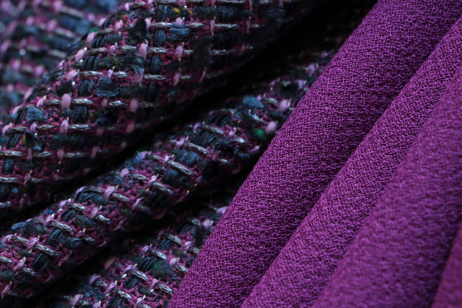 tissus de laine violette | new tess