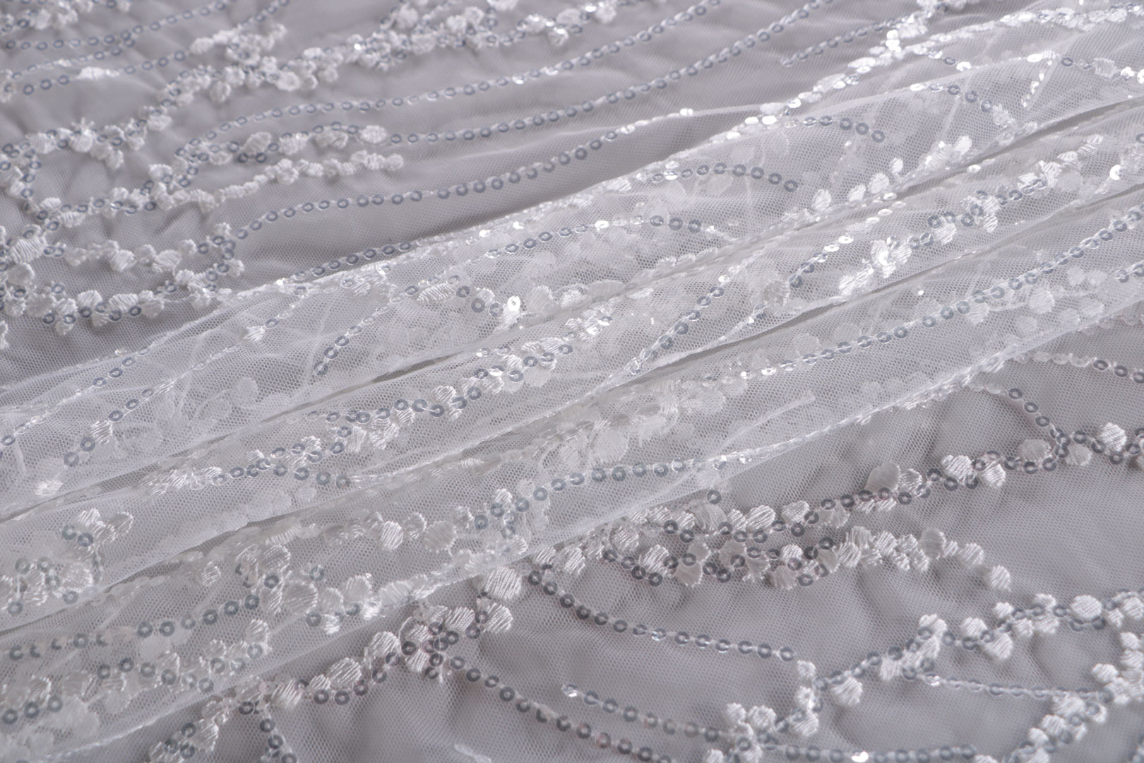 Tulle Ricamo Ramage Paillettes TC001113