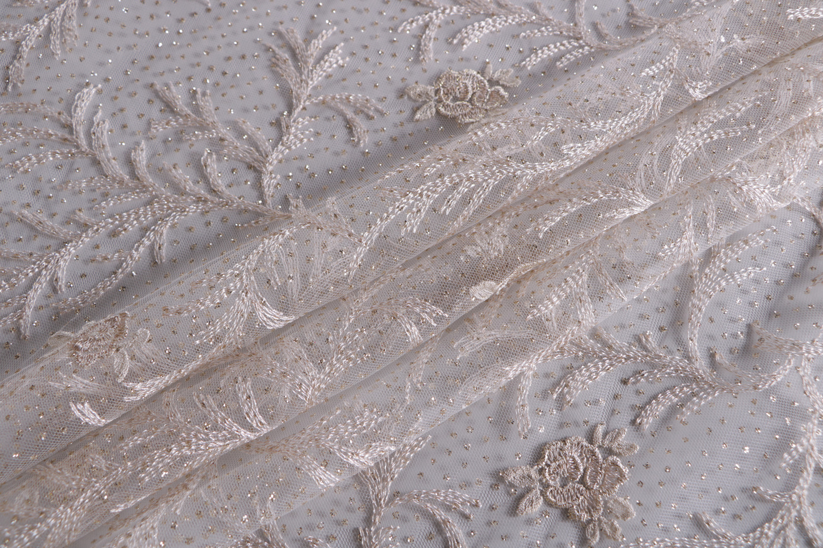 Tulle Ricamato Pois Glitter TC001303
