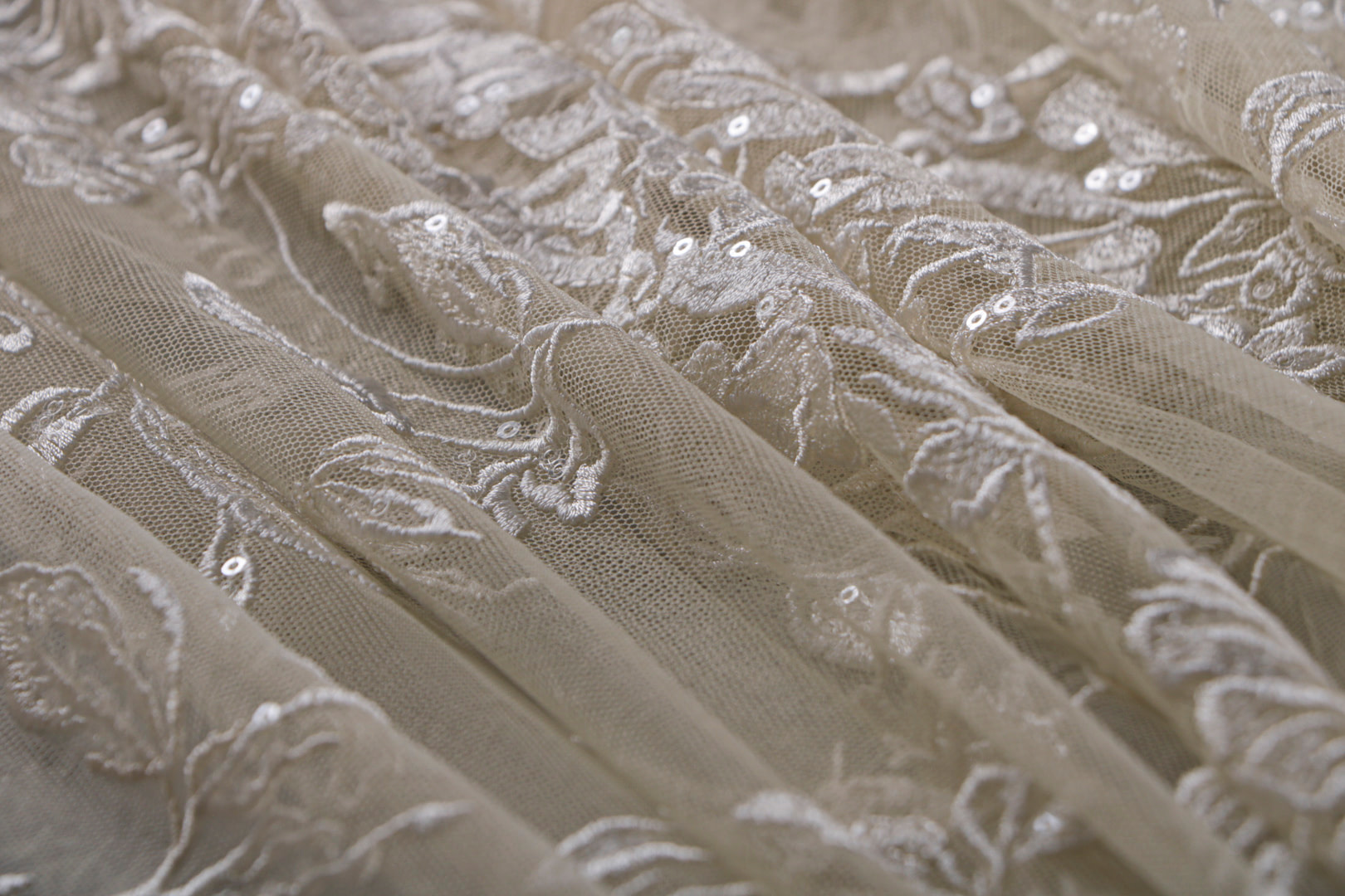 Tulle Ricamo Ramage Paillettes TC001014