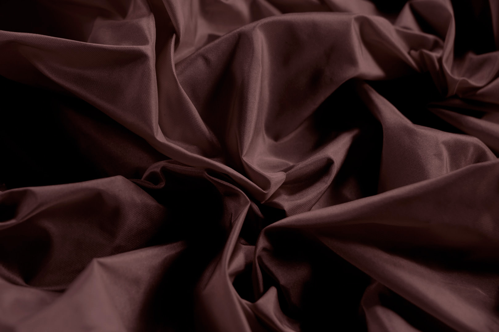 Tissu Couture Taffetas Marron Castagna en Soie
