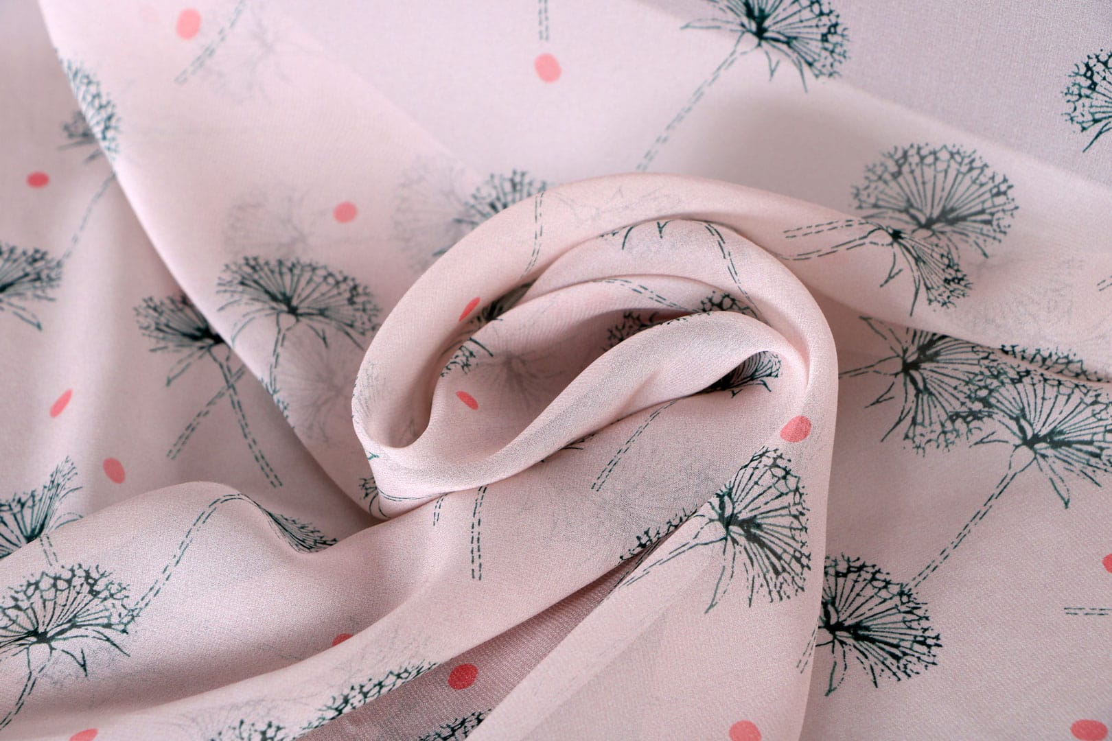 Pink Silk Georgette fabric for dressmaking