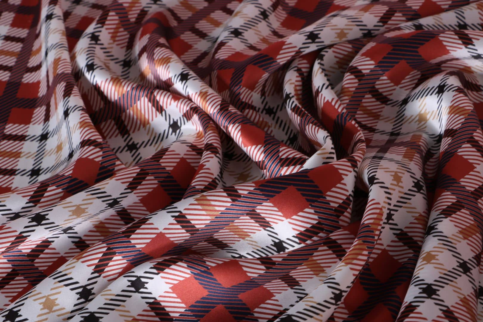 Orange Silk Crêpe Satin fabric for dressmaking