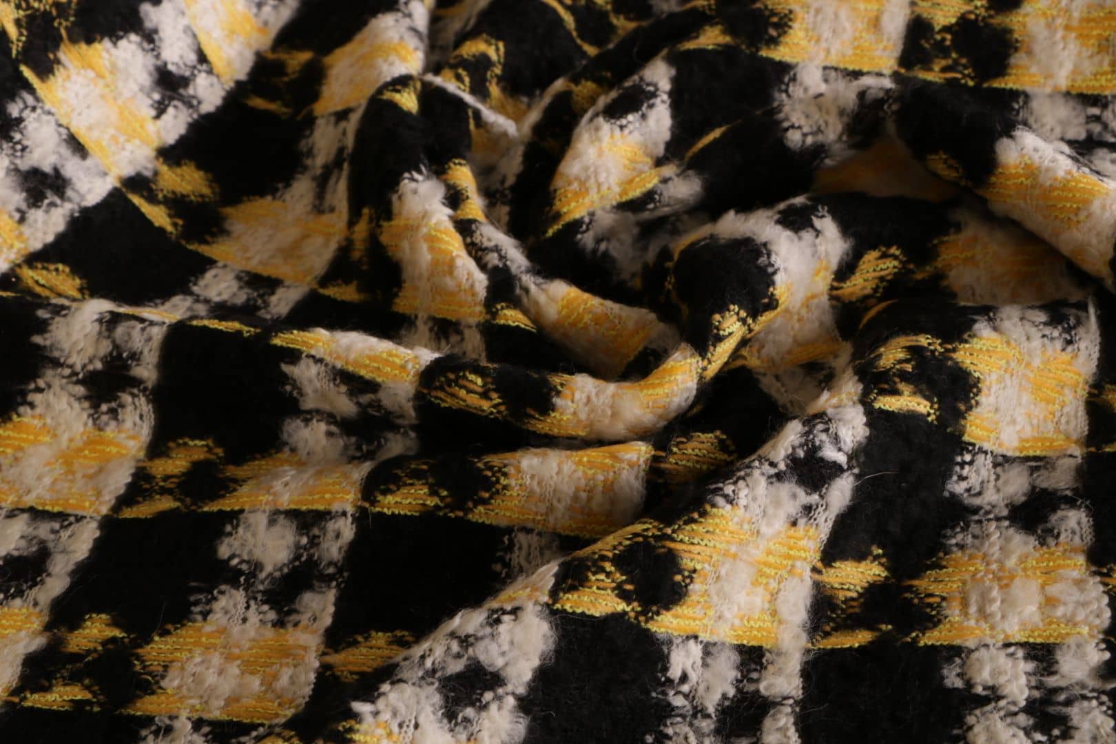 Black, White, Yellow Cotton, Polyester, Wool fabric for dressmaking