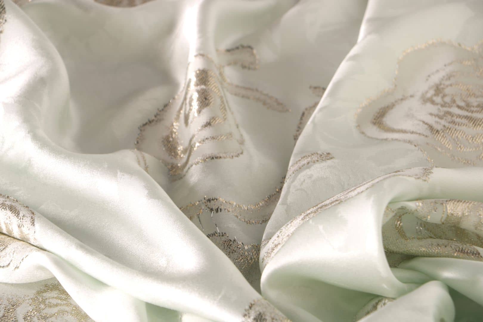 Tissu Vert en Polyester, Soie pour vêtements