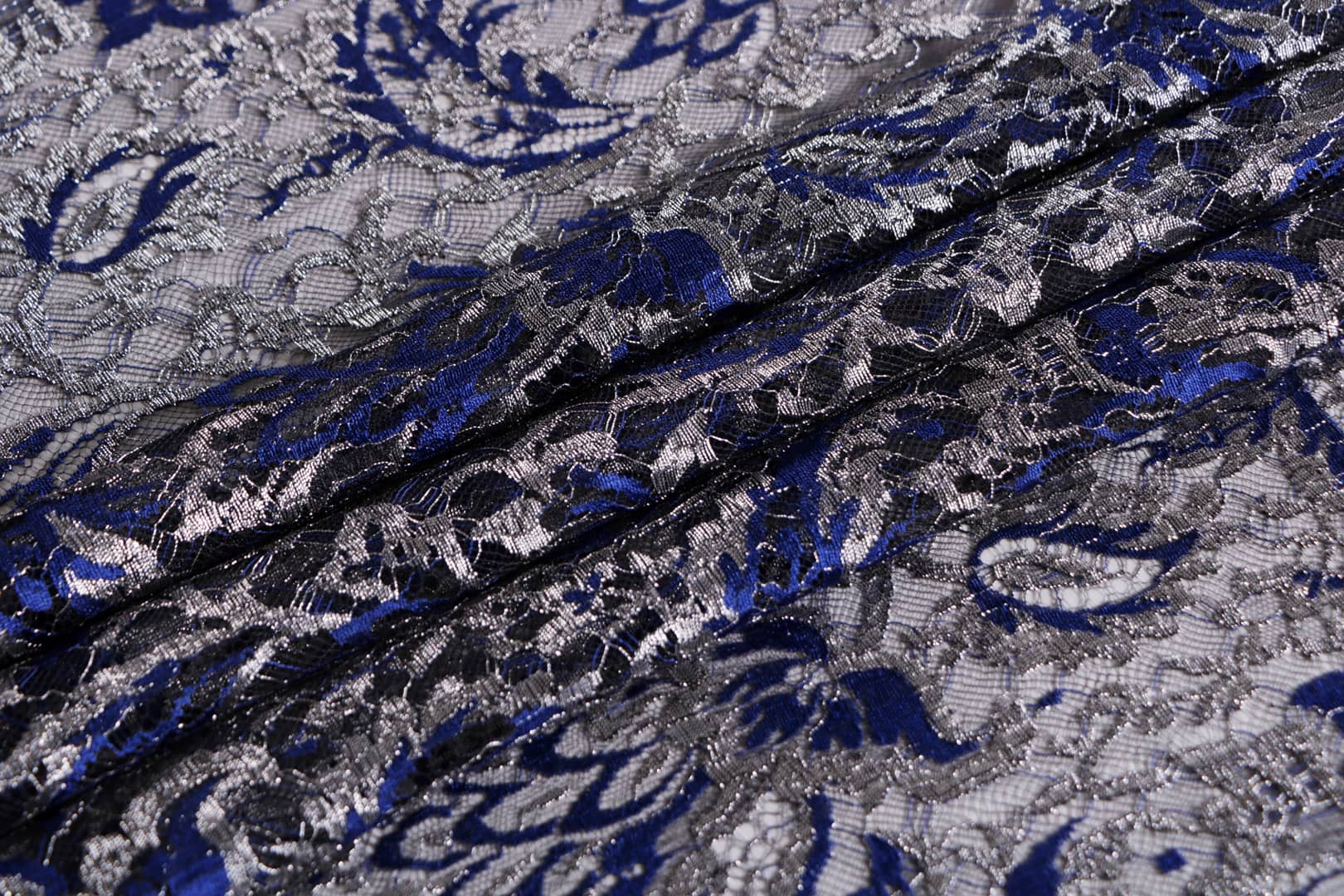 Tessuto Blu in Poliestere, Viscosa per abbigliamento