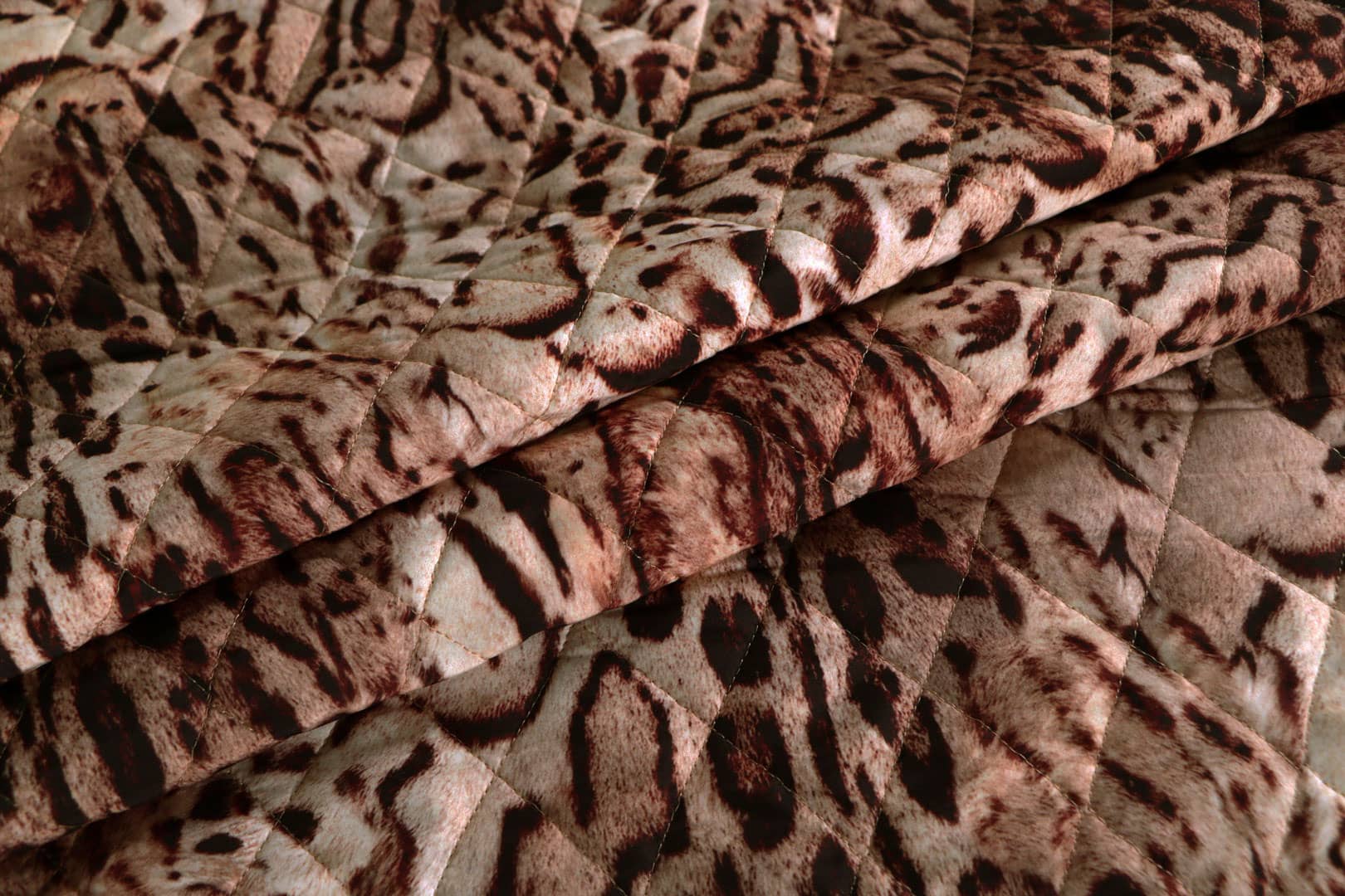 Beige, Brown Polyester fabric for dressmaking