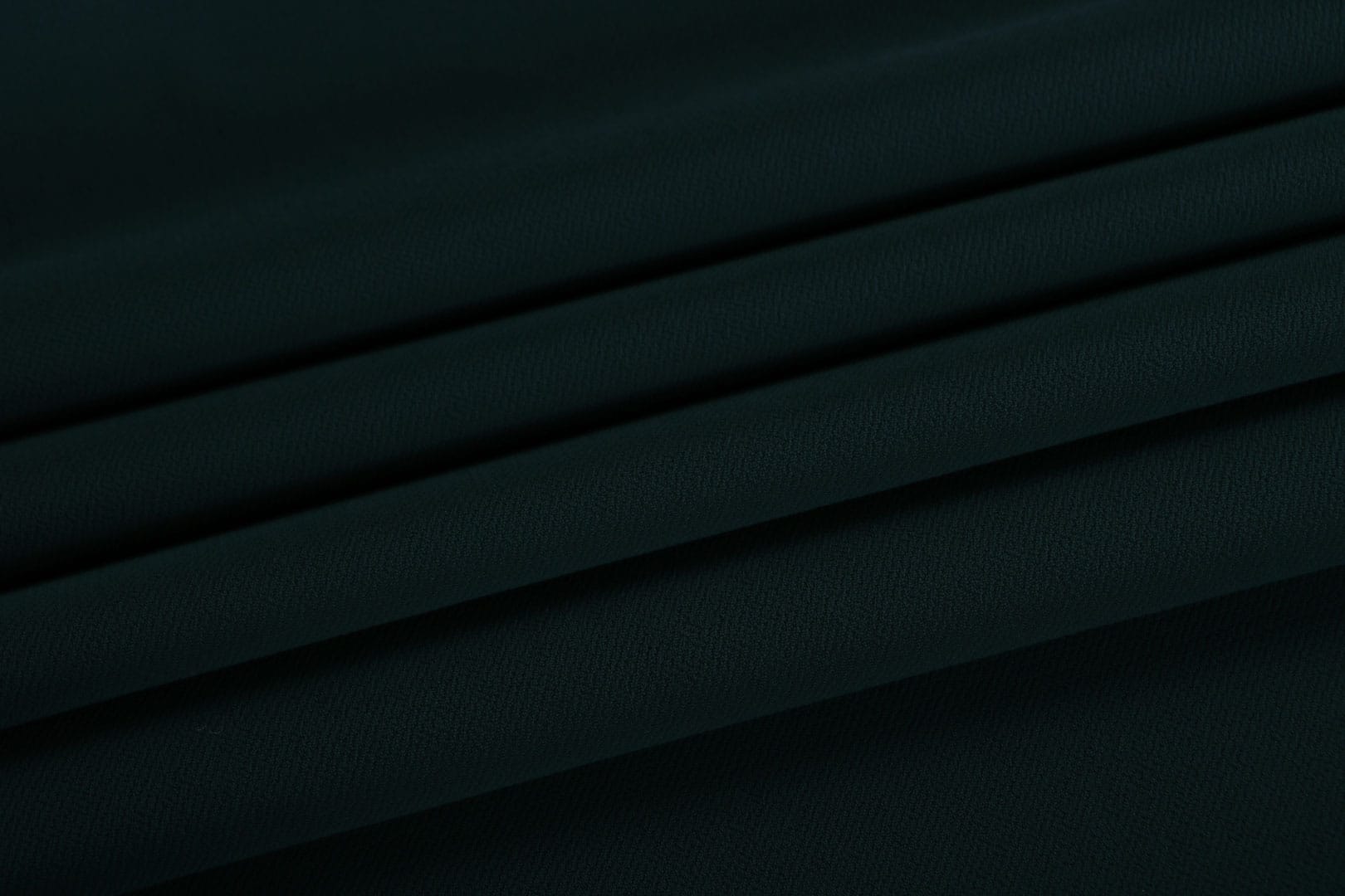 Tissu Microfibre Crêpe Vert Pétrole en Polyester pour vêtements