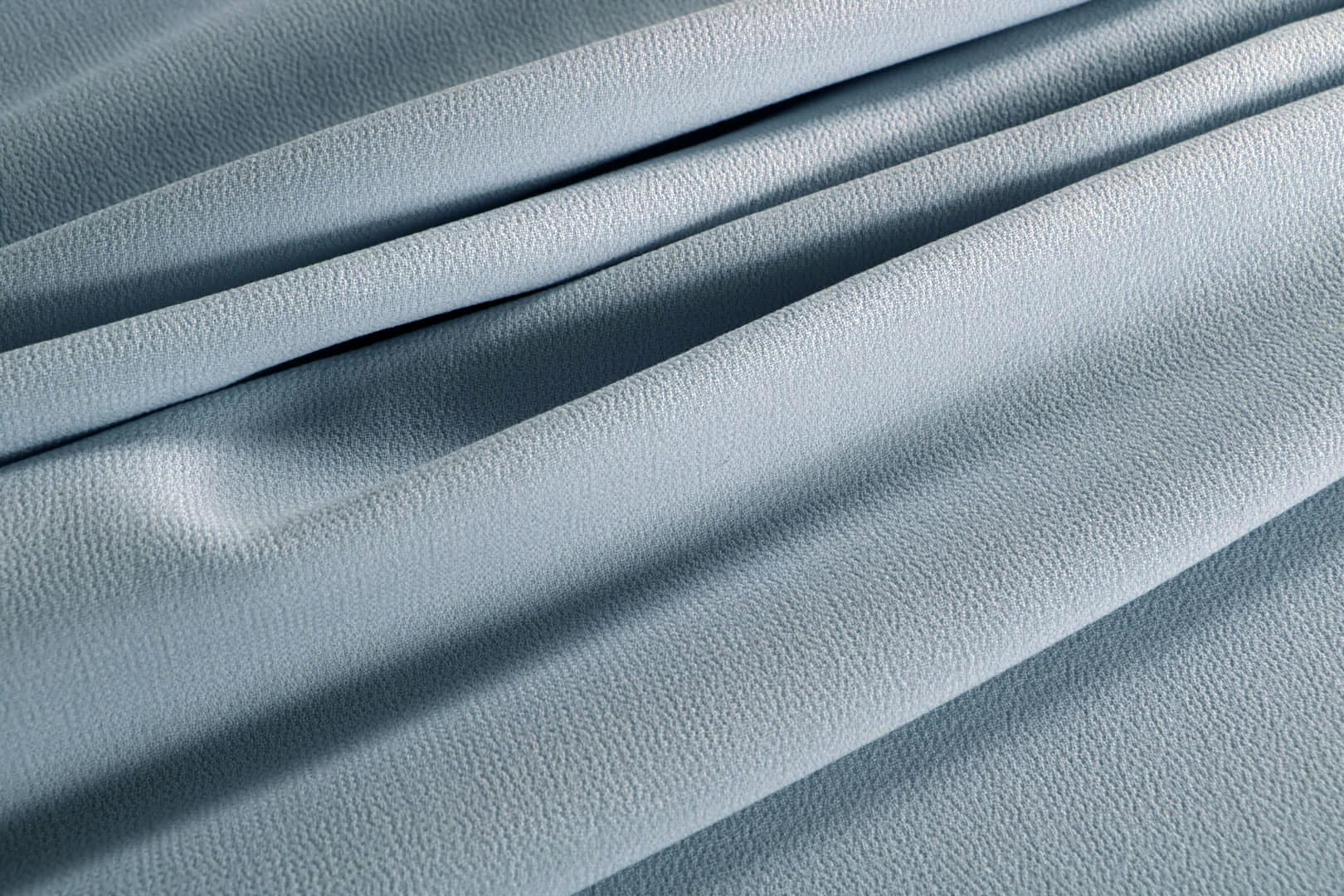 Ice Blue Wool Doppia Crepella fabric for dressmaking