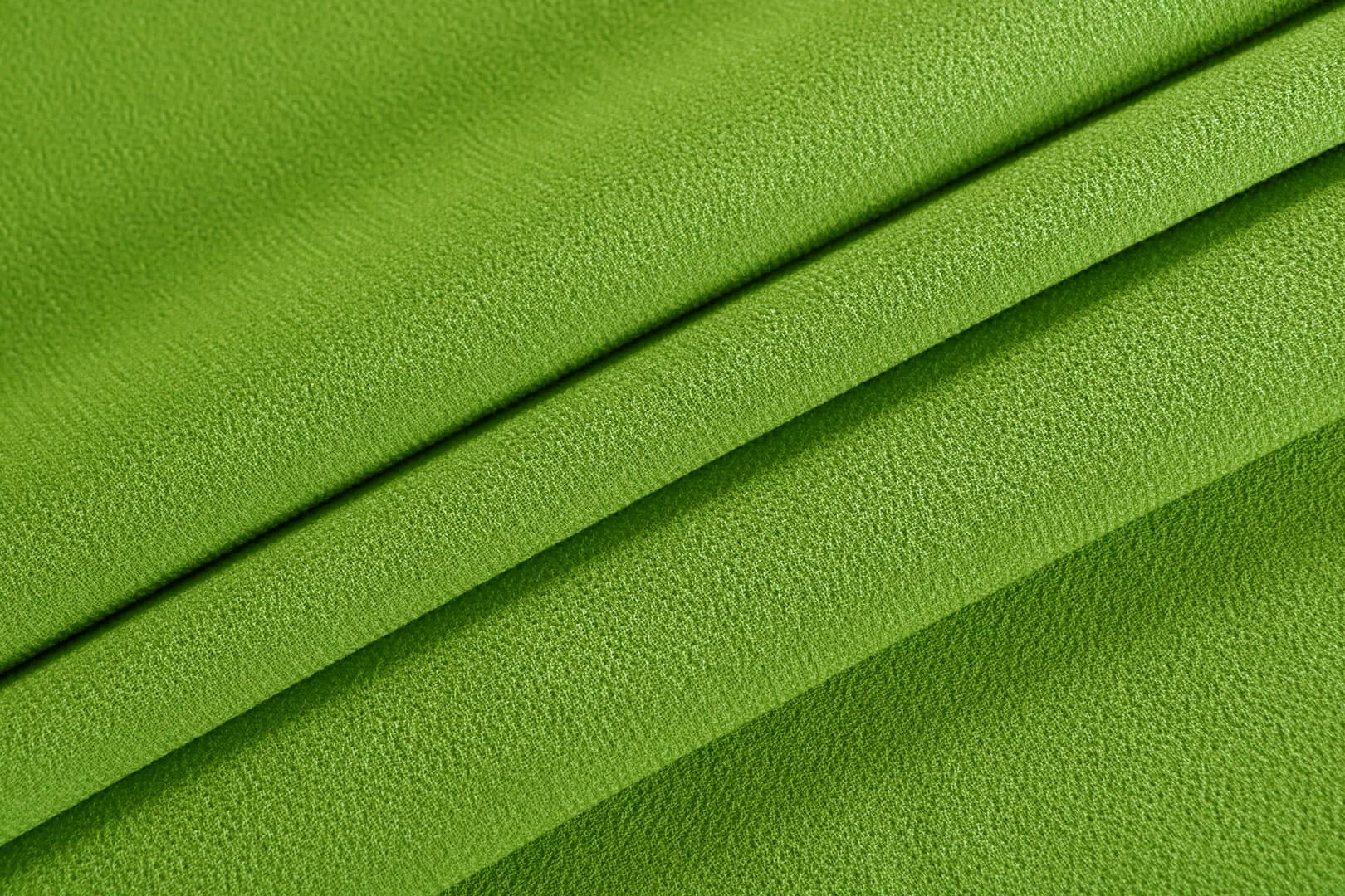 Greenery Green Wool Wool Double Crêpe fabric for dressmaking