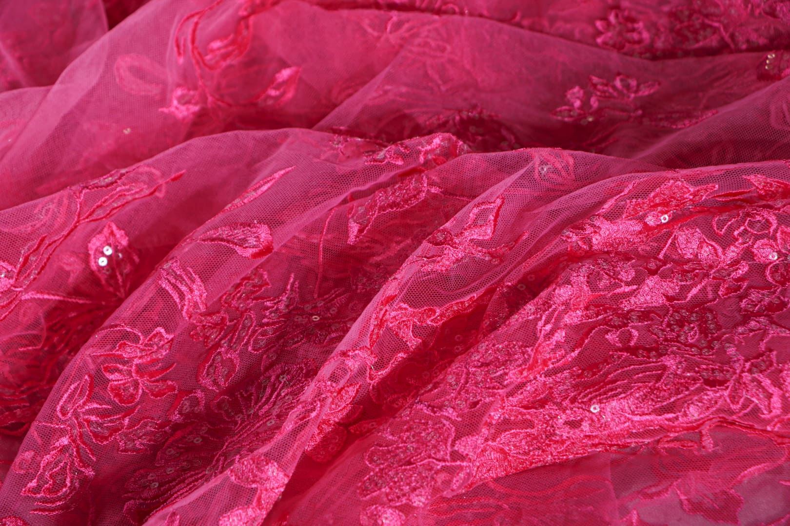 Fuxia Polyester, Viscose fabric for dressmaking