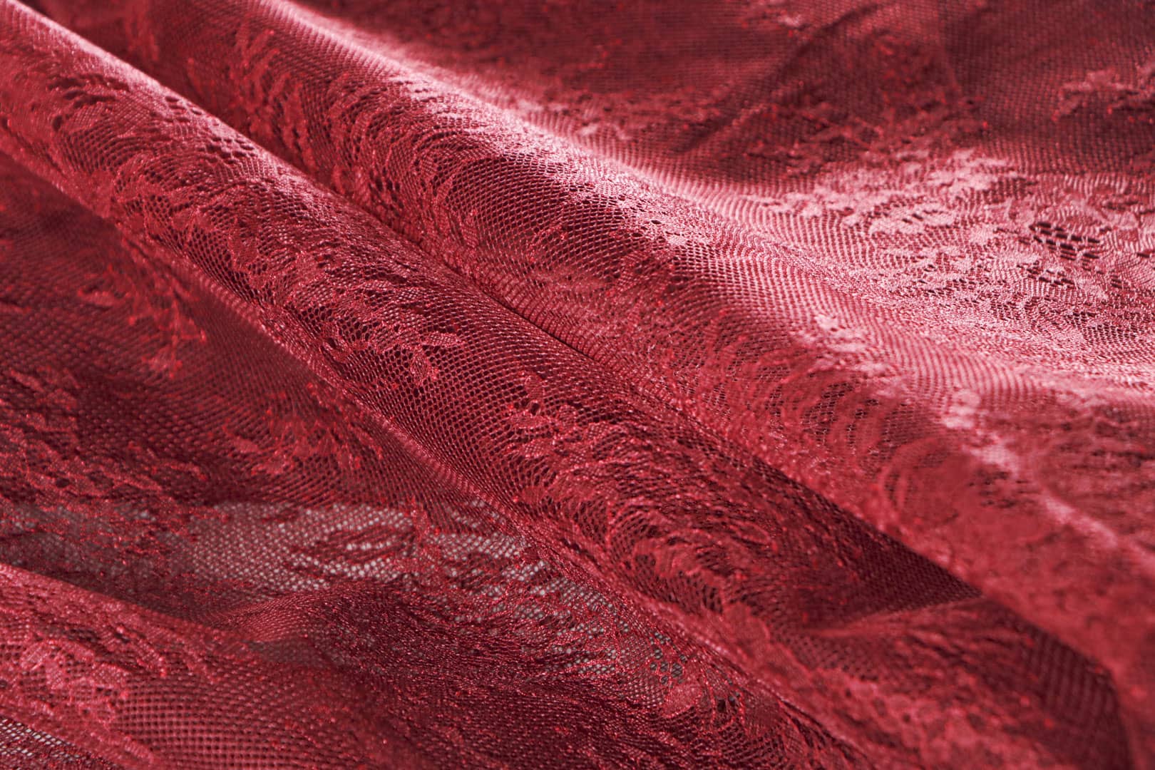 Tessuto Rosso in Poliestere per abbigliamento