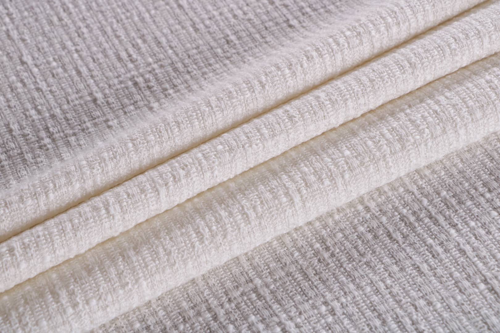 Tissu Blanc en Laine, Polyester pour vêtements